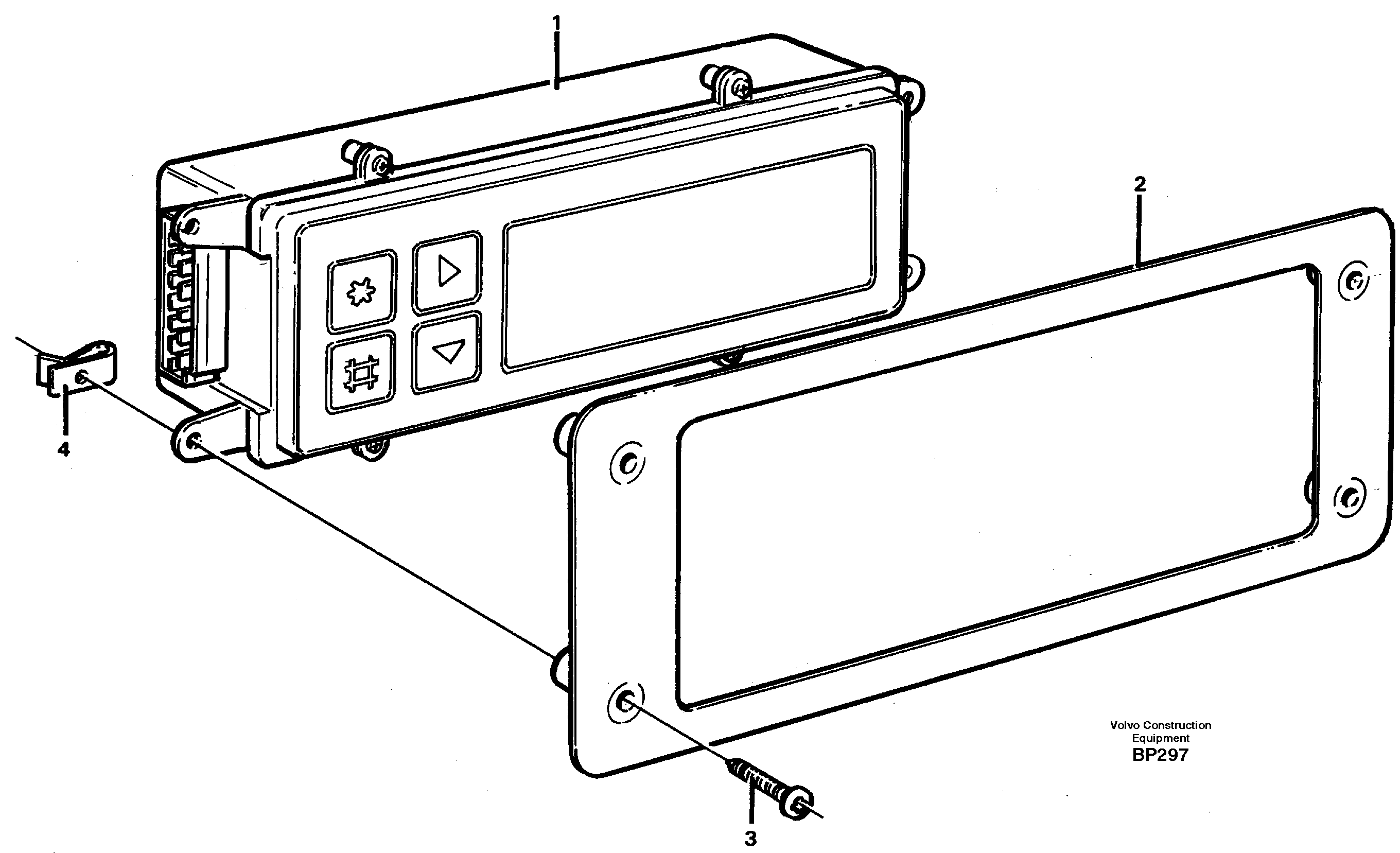 Схема запчастей Volvo A30C - 29858 Display panel A30C