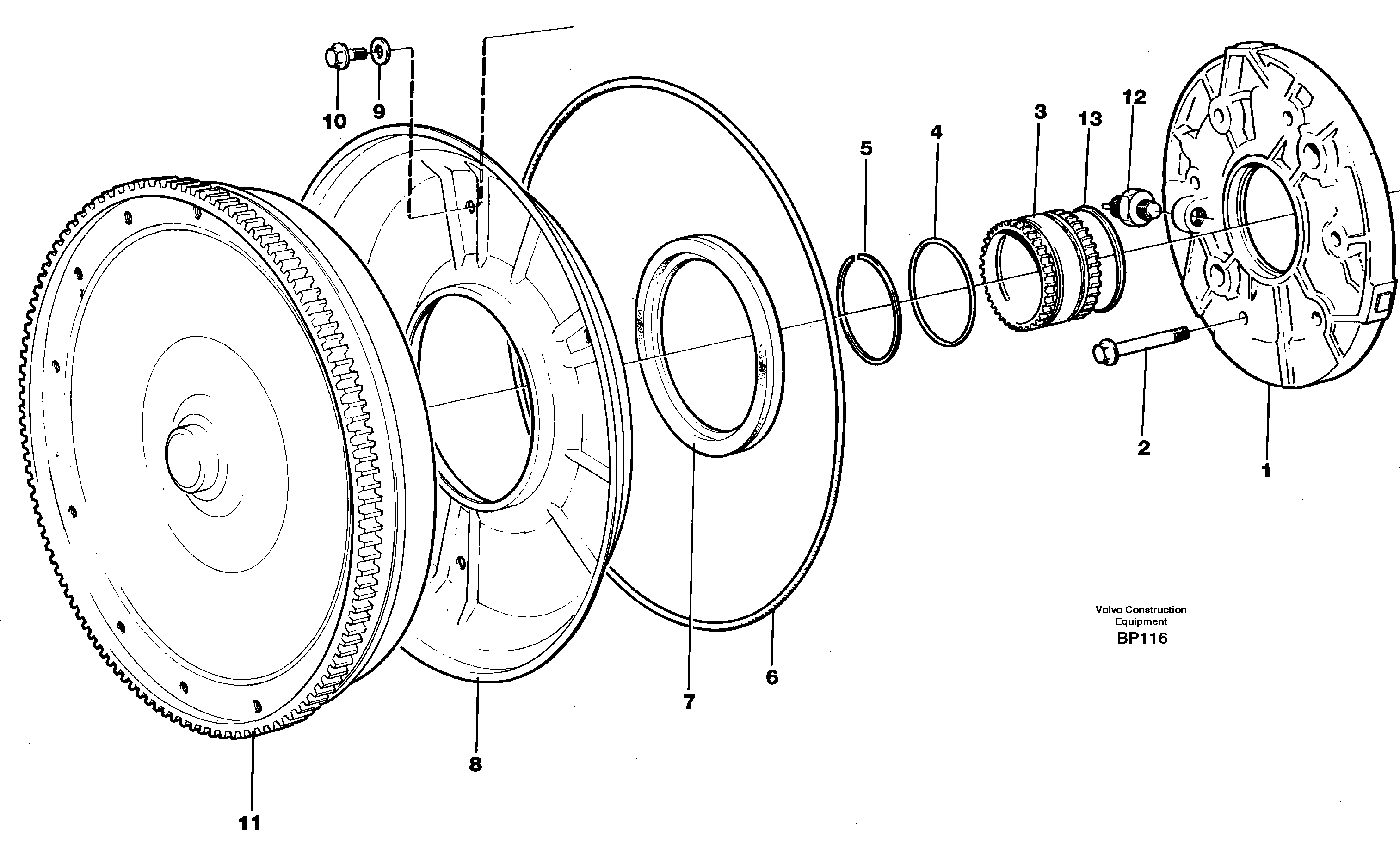 Схема запчастей Volvo A30C - 37820 Torque converter and oil pump A30C