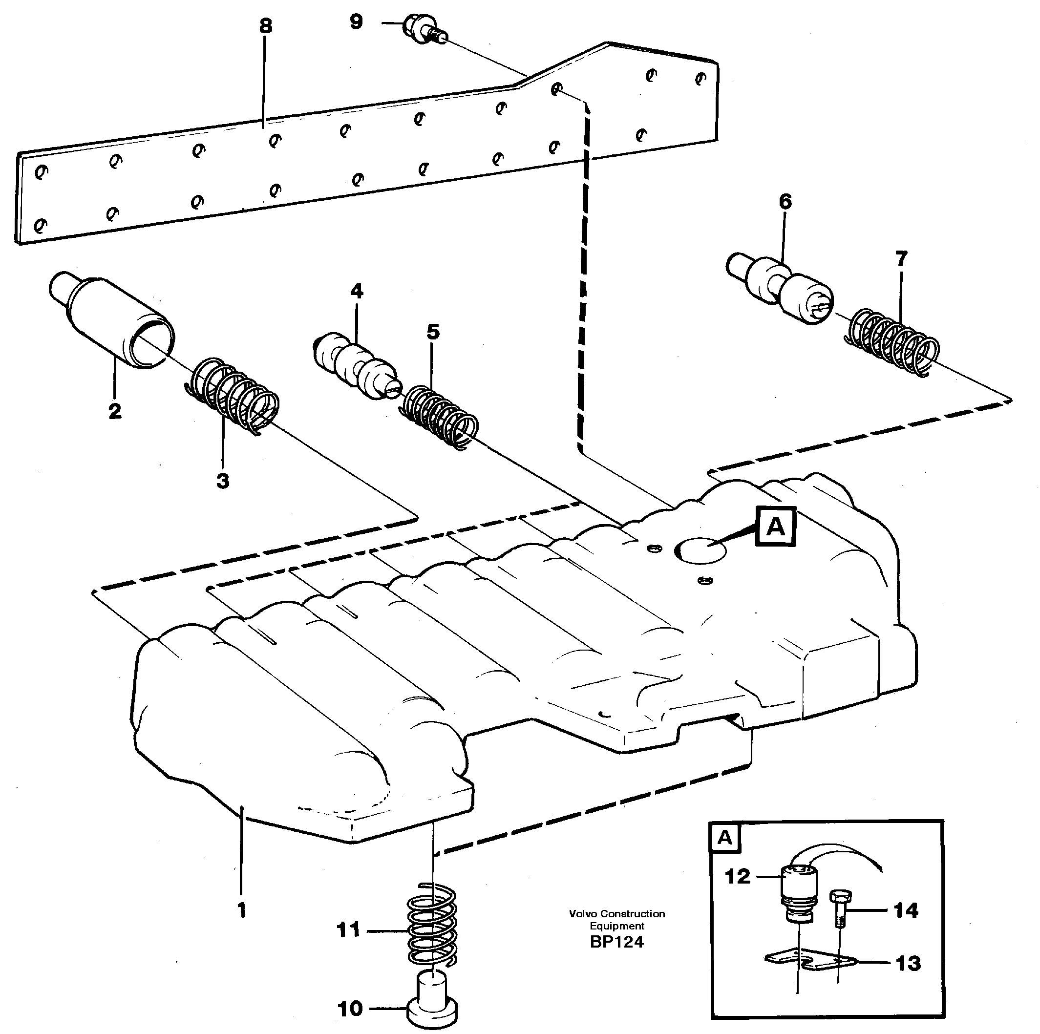 Схема запчастей Volvo A30C - 20382 Modulated valve A30C