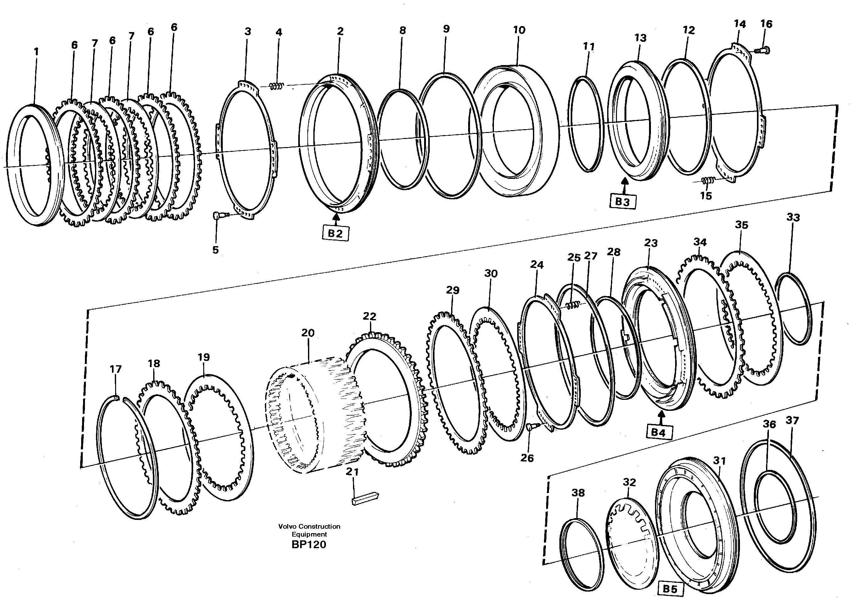 Схема запчастей Volvo A30C - 56009 Brakes A30C