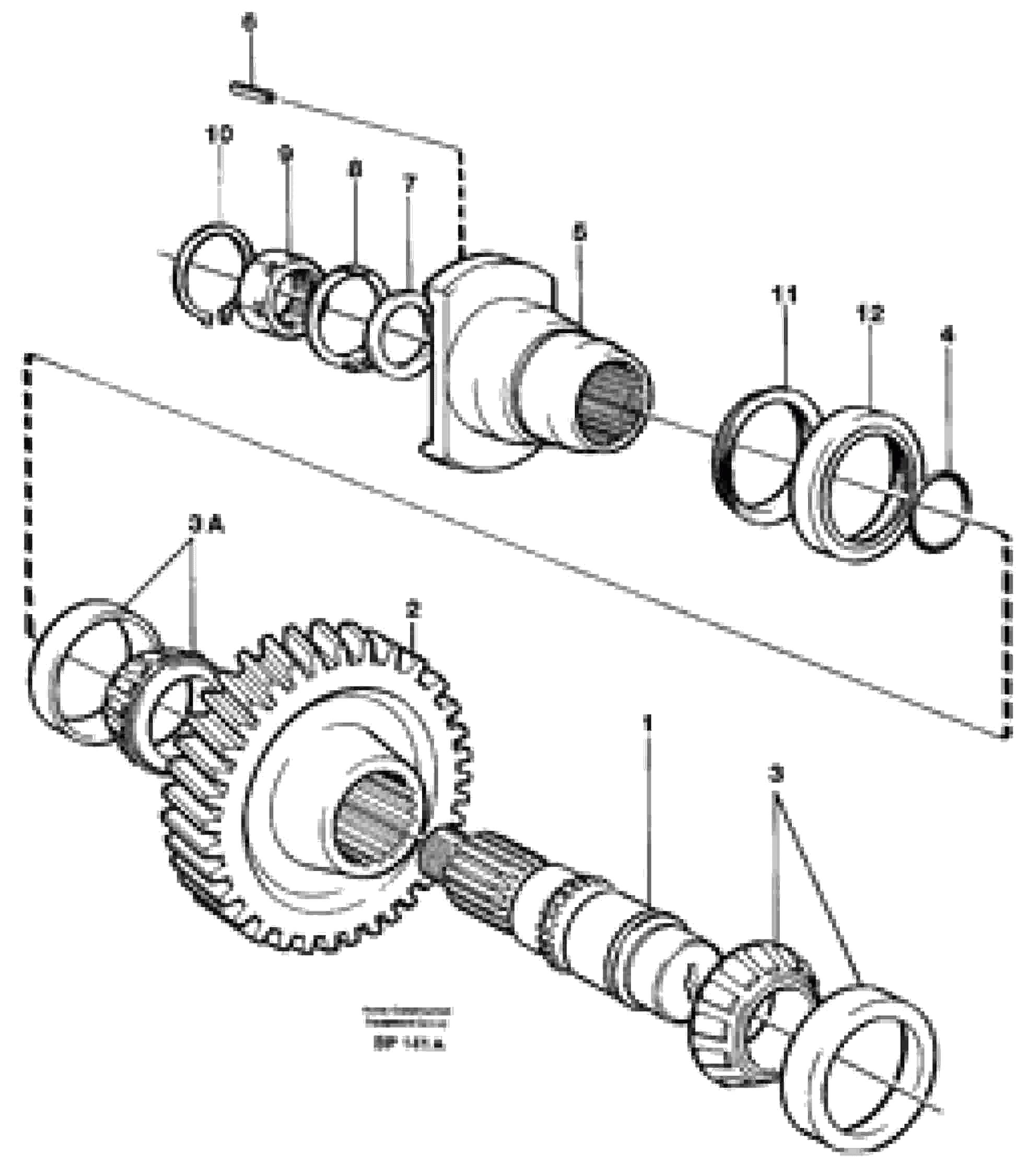 Схема запчастей Volvo A30C - 19016 Lower shaft A30C