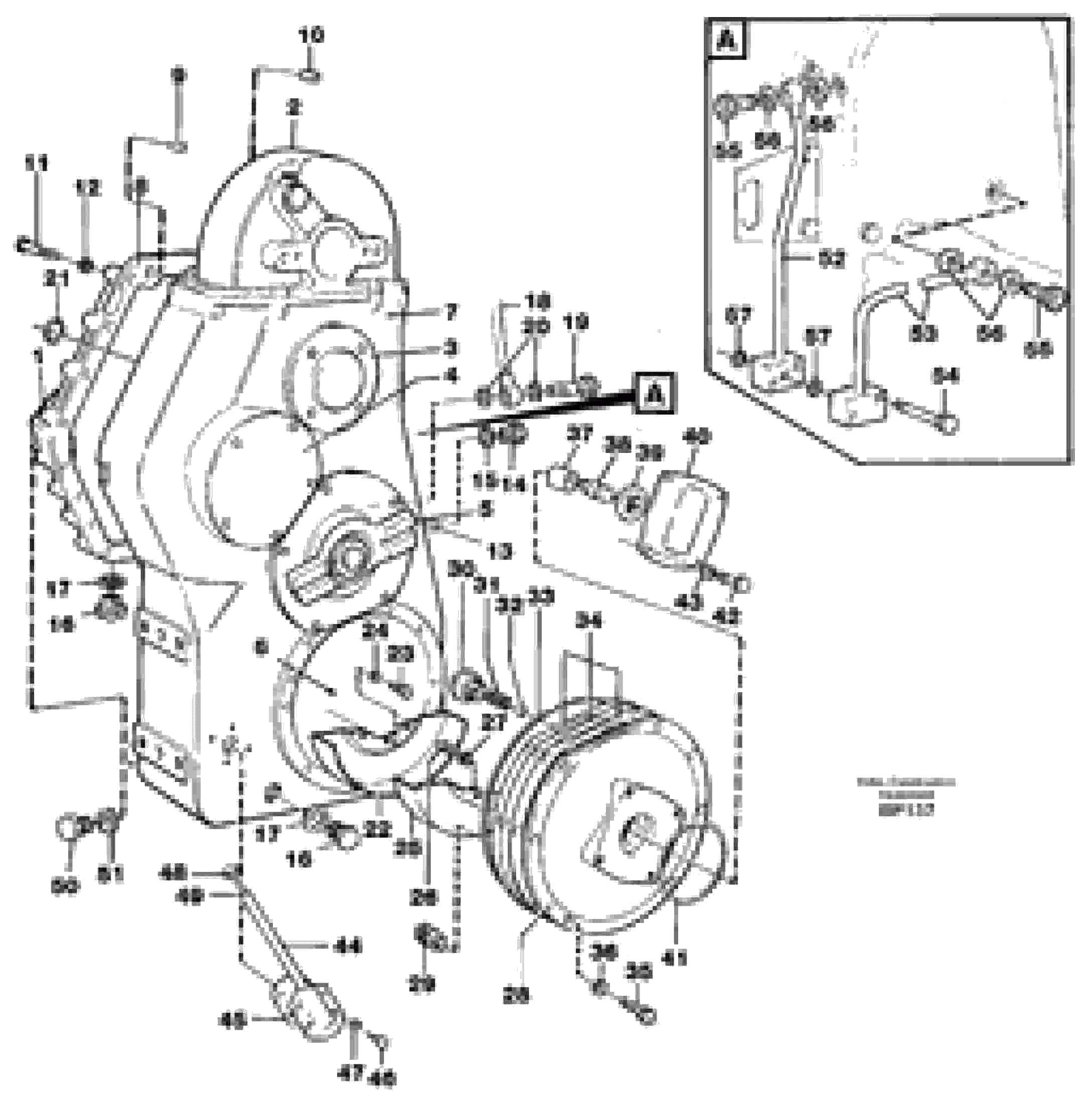 Схема запчастей Volvo A30C - 65363 Transfer gear box A30C