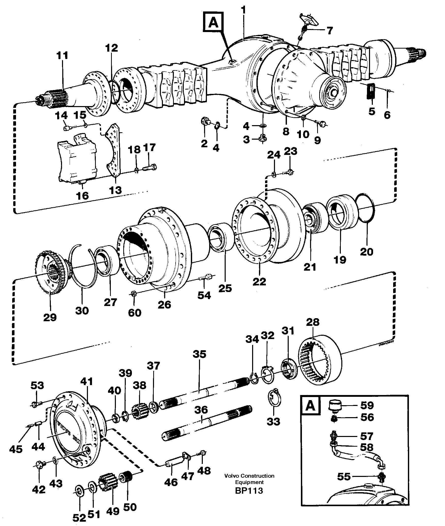 Схема запчастей Volvo A30C - 81509 Planet shaft A30C