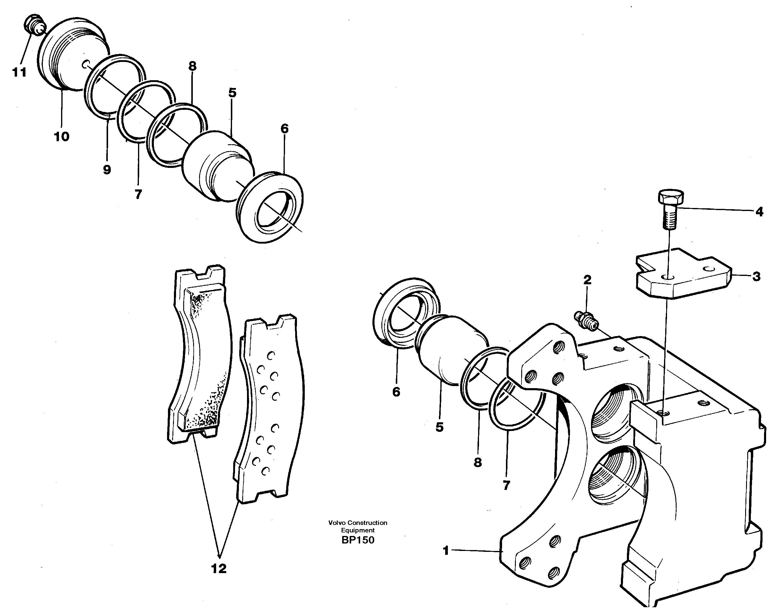 Схема запчастей Volvo A30C - 26458 Disc brake A30C