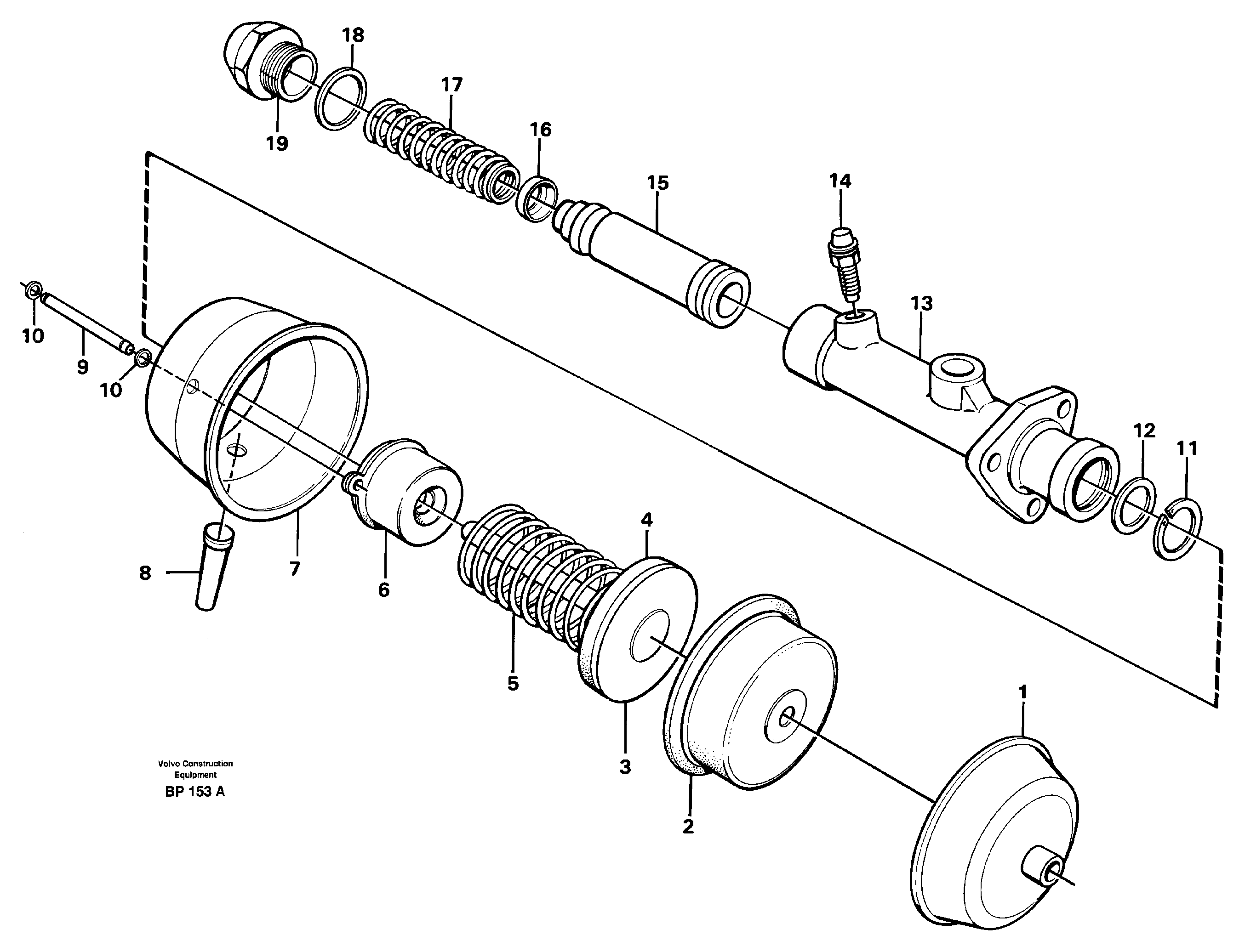 Схема запчастей Volvo A30C - 20892 Brake servo A30C