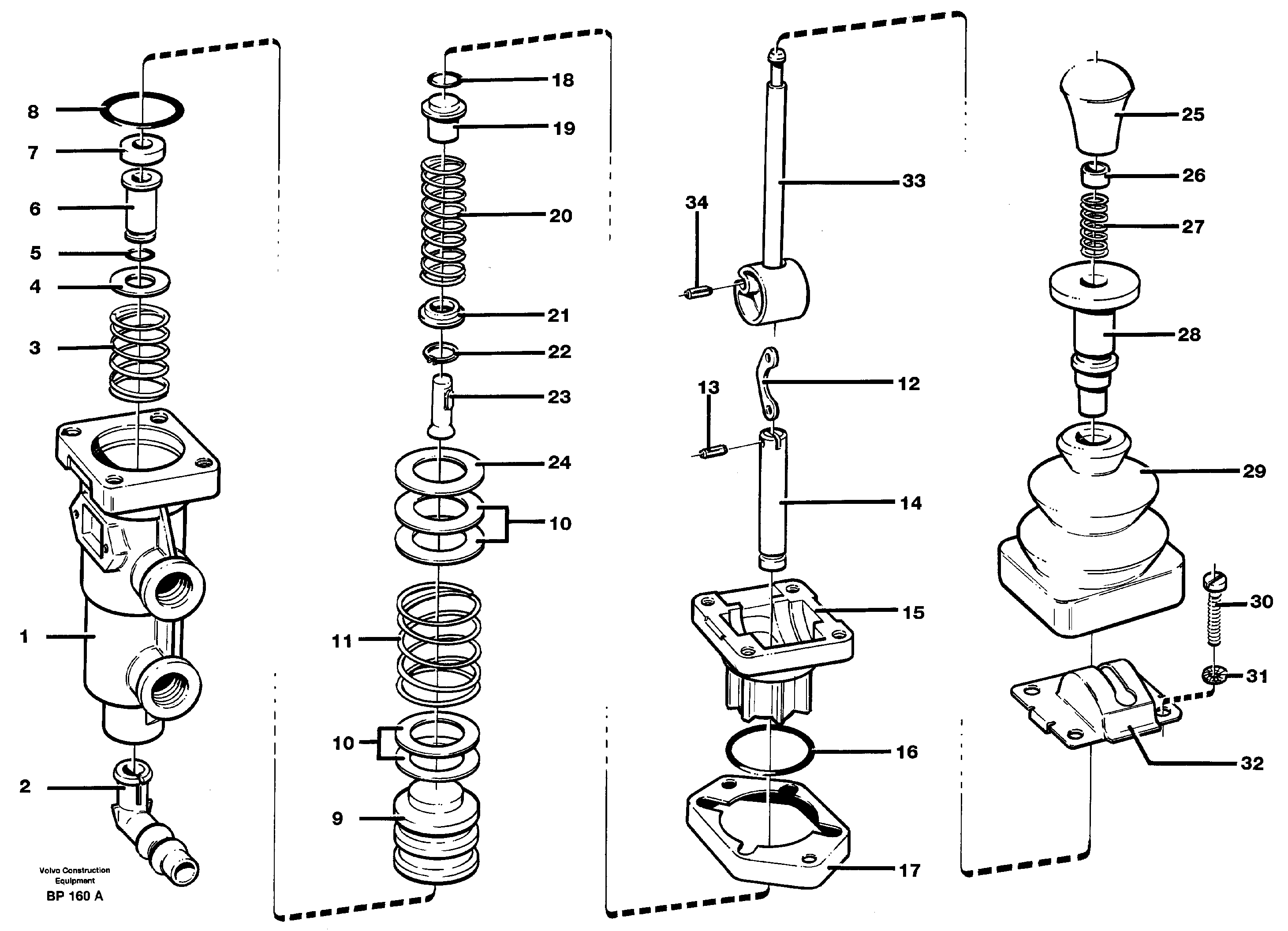 Схема запчастей Volvo A30C - 100364 Parking brake valve A30C