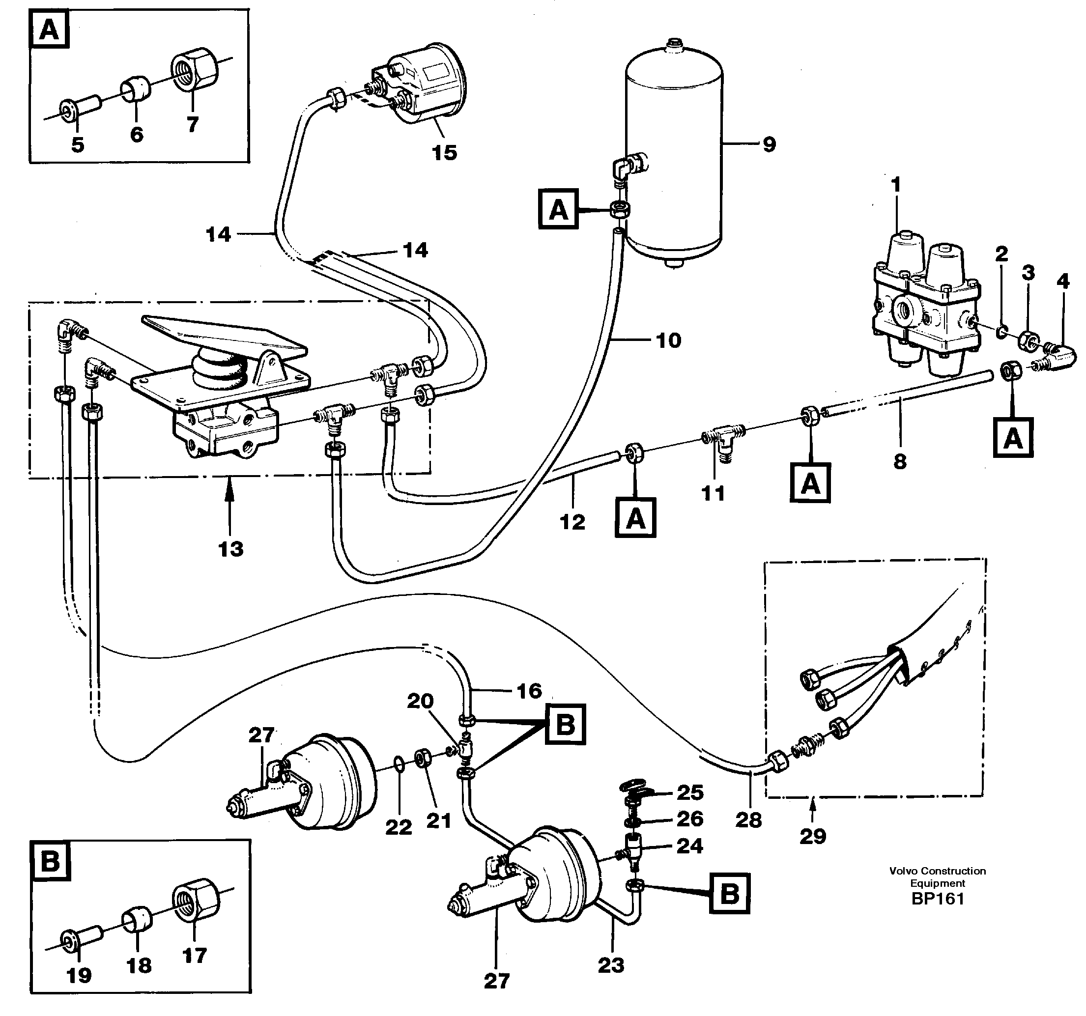 Схема запчастей Volvo A30C - 26465 Brake system, motor unit A30C