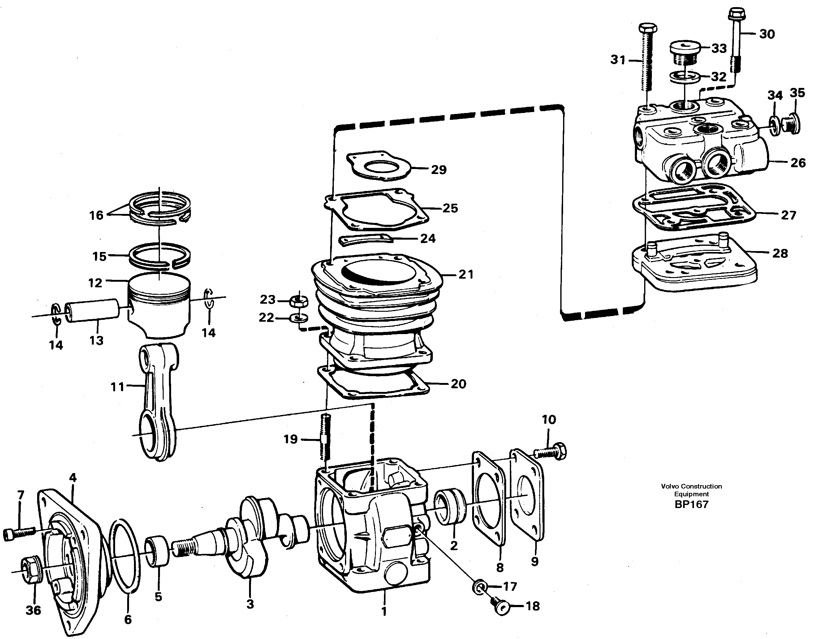 Схема запчастей Volvo A30C - 26468 Air compressor A30C