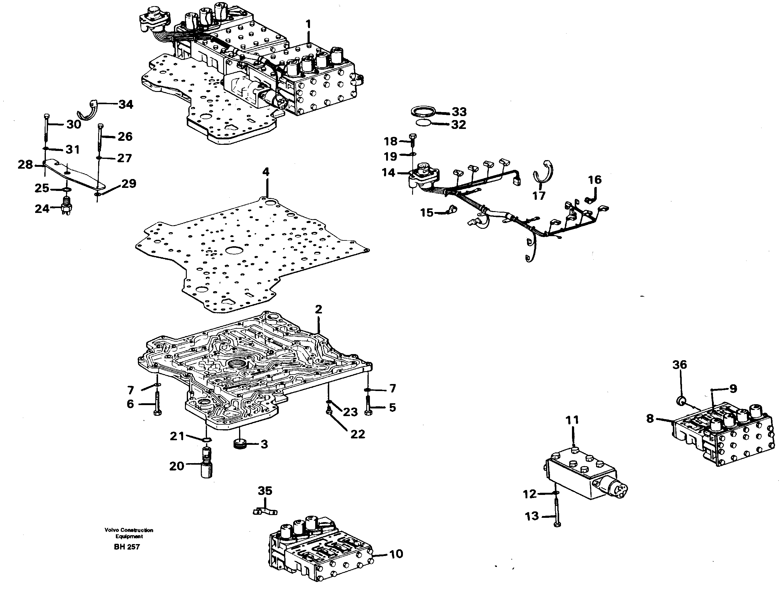 Схема запчастей Volvo A20C - 1955 Selector valves A20C VOLVO BM VOLVO BM A20C SER NO - 3051