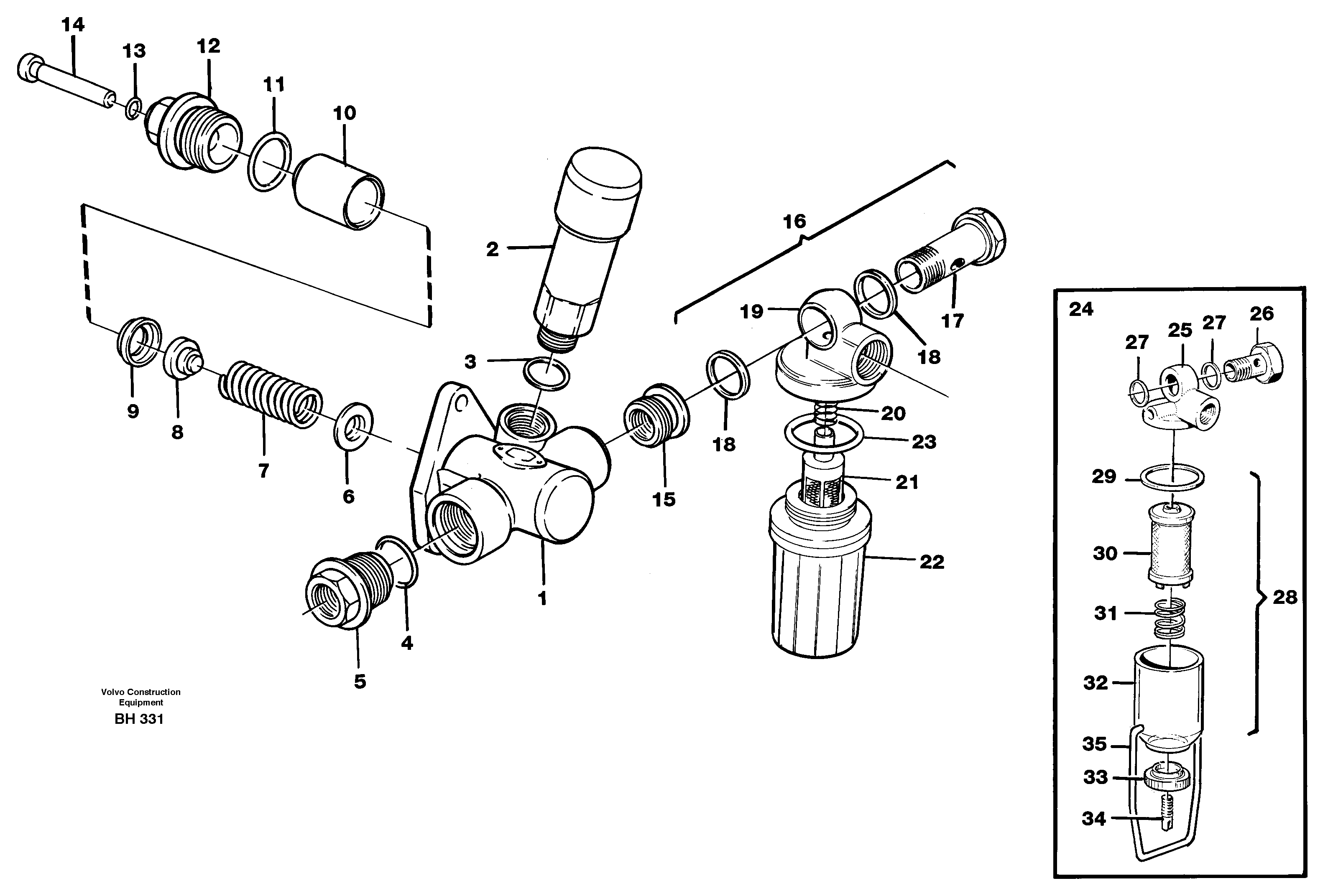 Схема запчастей Volvo A20C - 97046 Feed pump A20C VOLVO BM VOLVO BM A20C SER NO - 3051
