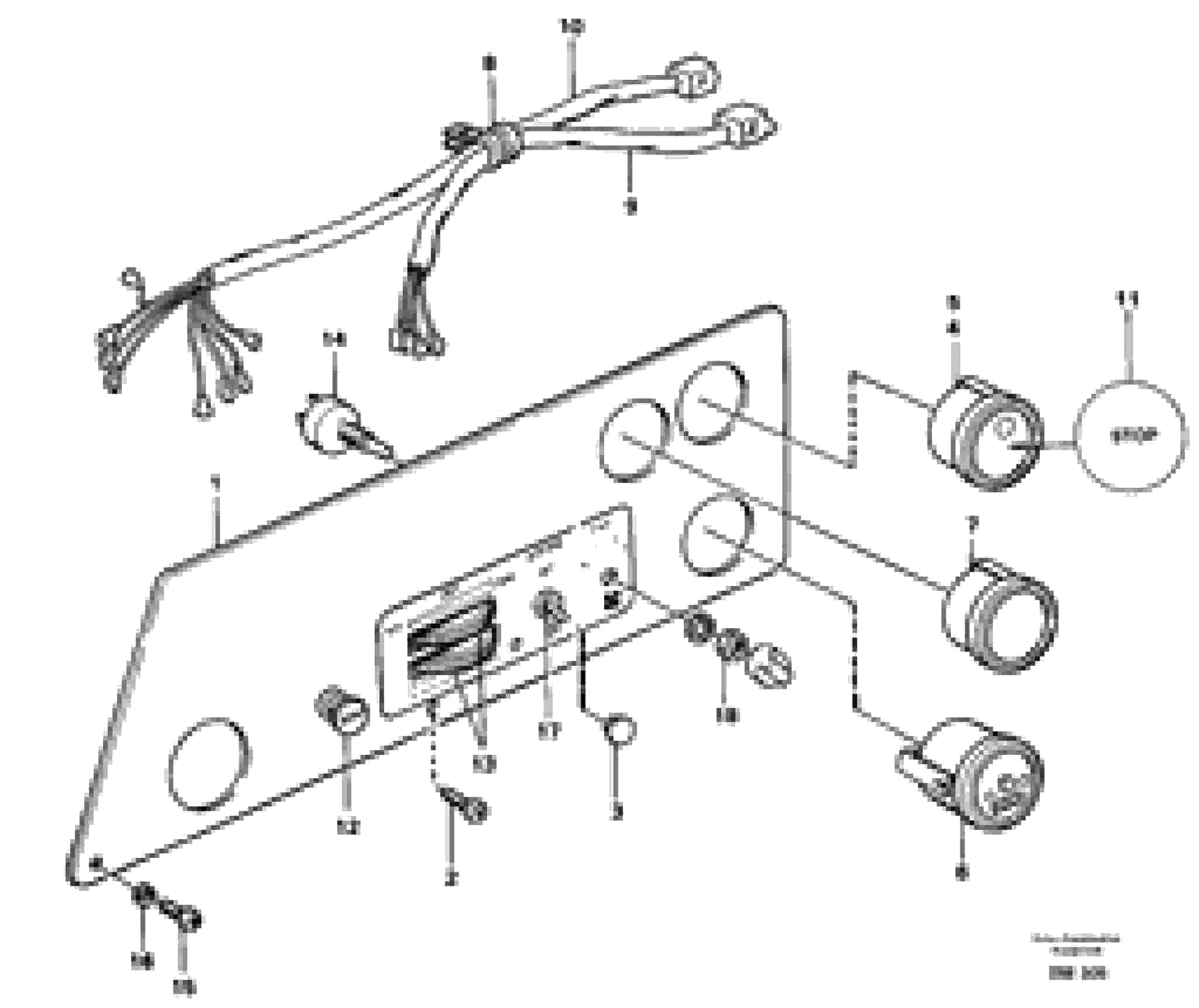 Схема запчастей Volvo A20C - 29753 Instrument panel, left A20C SER NO 3052-