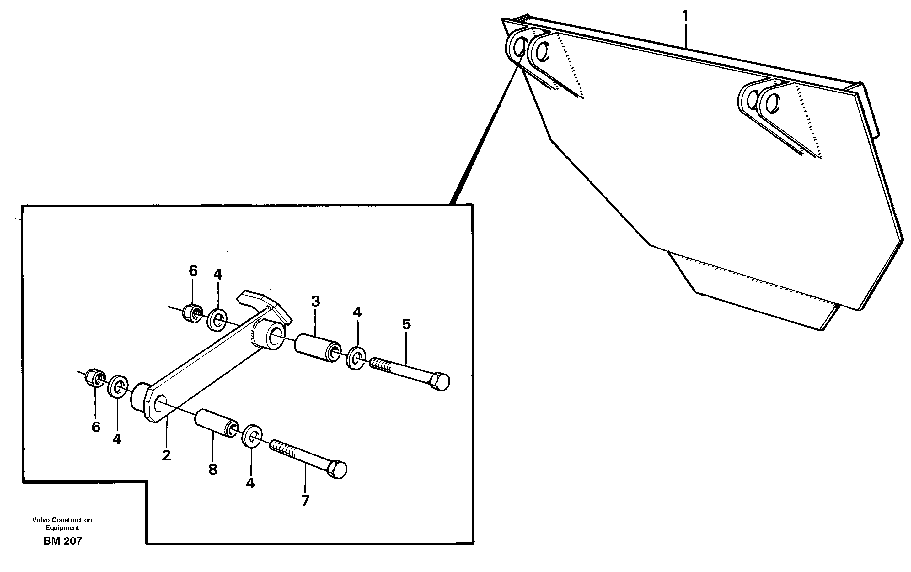Схема запчастей Volvo A20C - 27120 Extra flap A20C SER NO 3052-