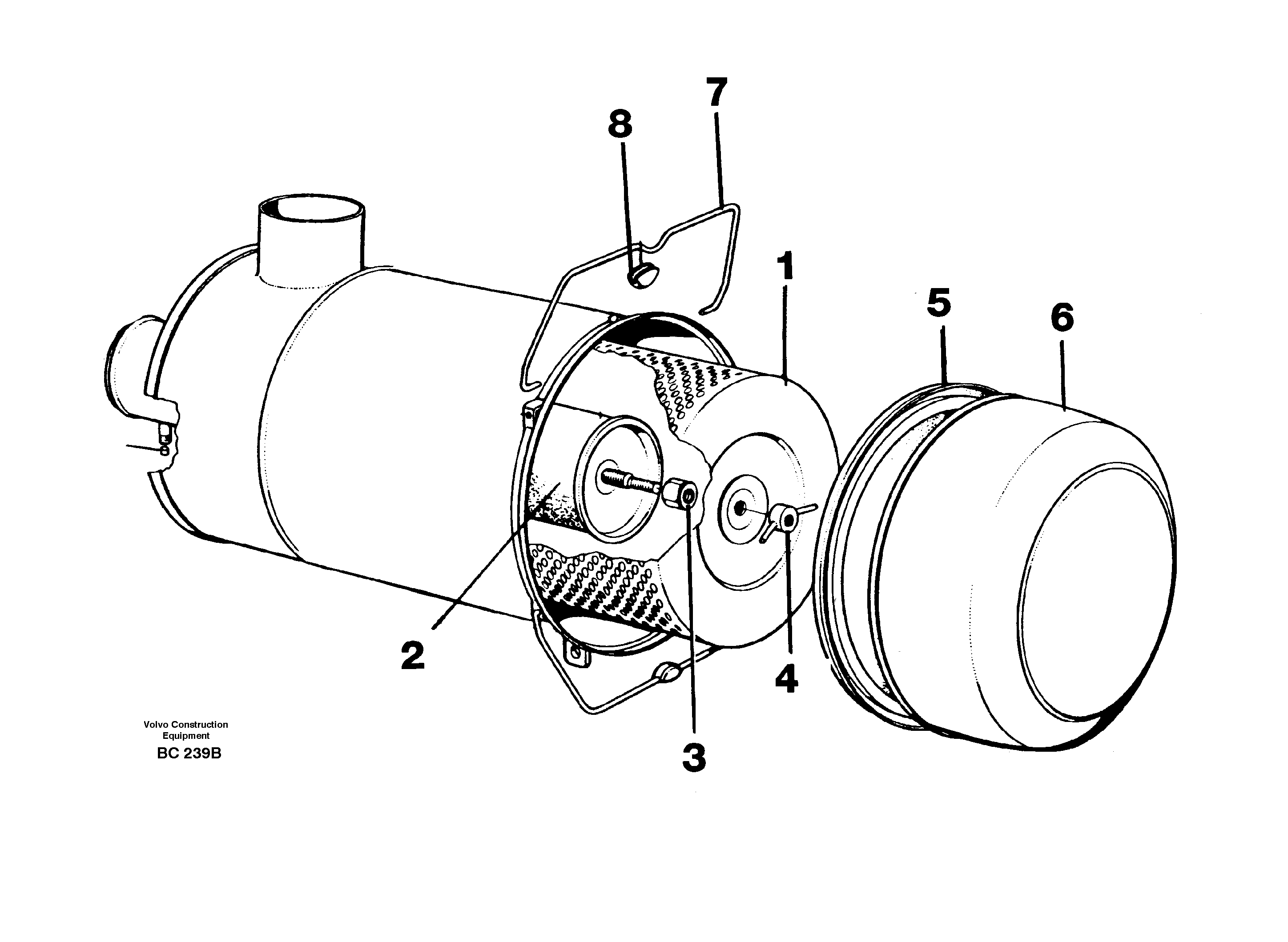 Схема запчастей Volvo A20C - 55312 Фильтр воздушный A20C VOLVO BM VOLVO BM A20C SER NO - 3051