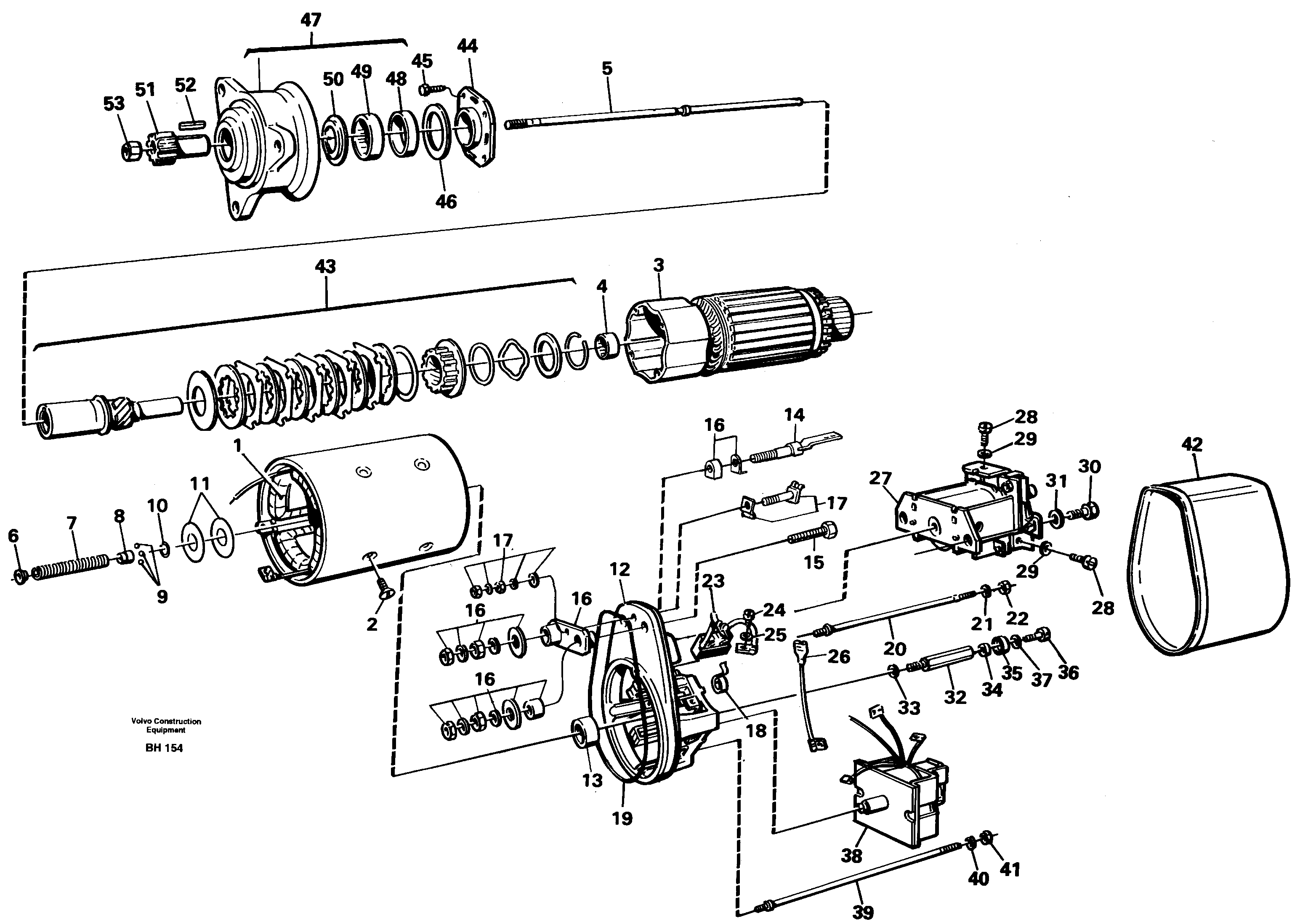 Схема запчастей Volvo A20C - 19532 Starter motor A20C VOLVO BM VOLVO BM A20C SER NO - 3051