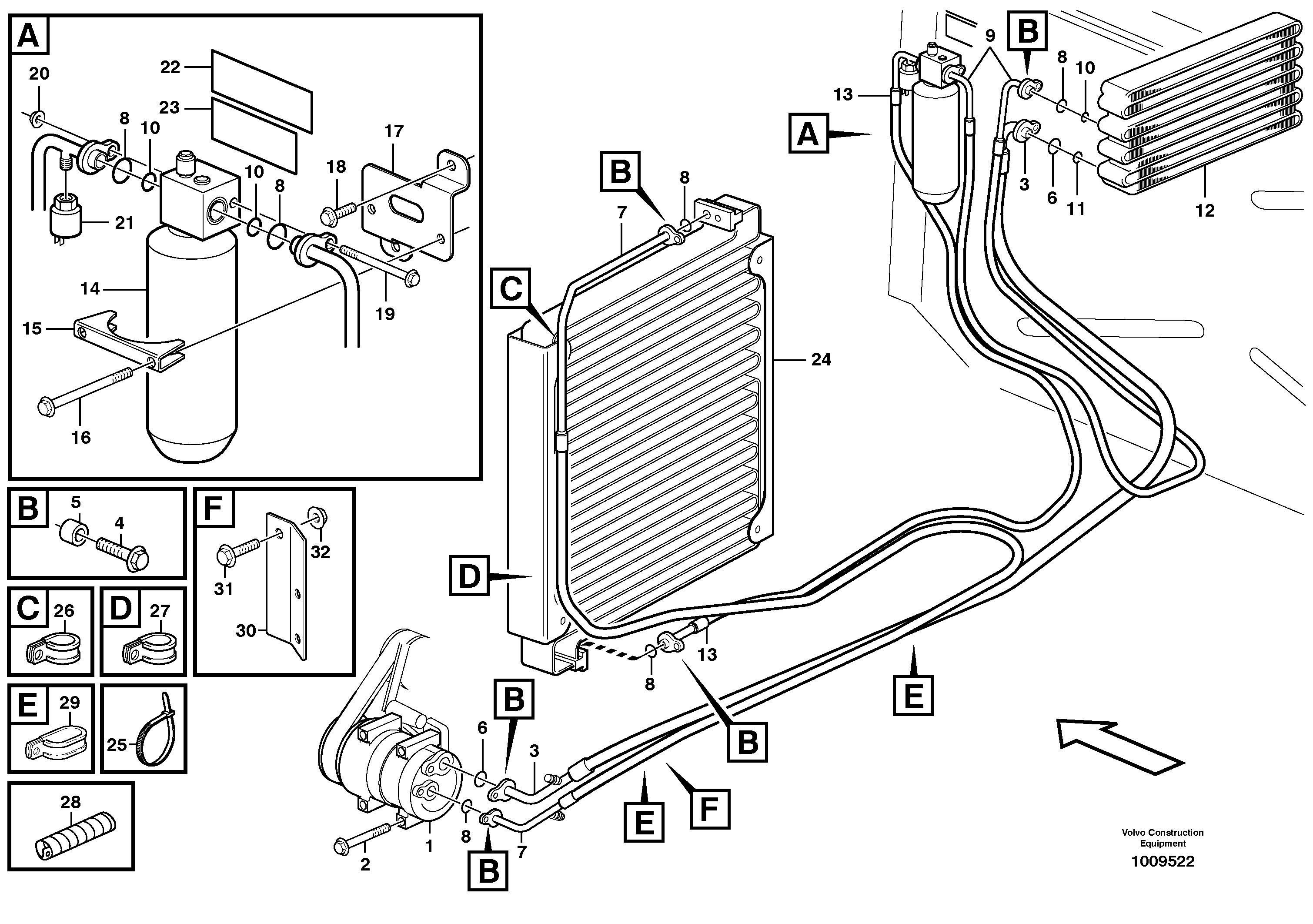 Схема запчастей Volvo A25D - 29130 Air conditioning A25D S/N 13001 -