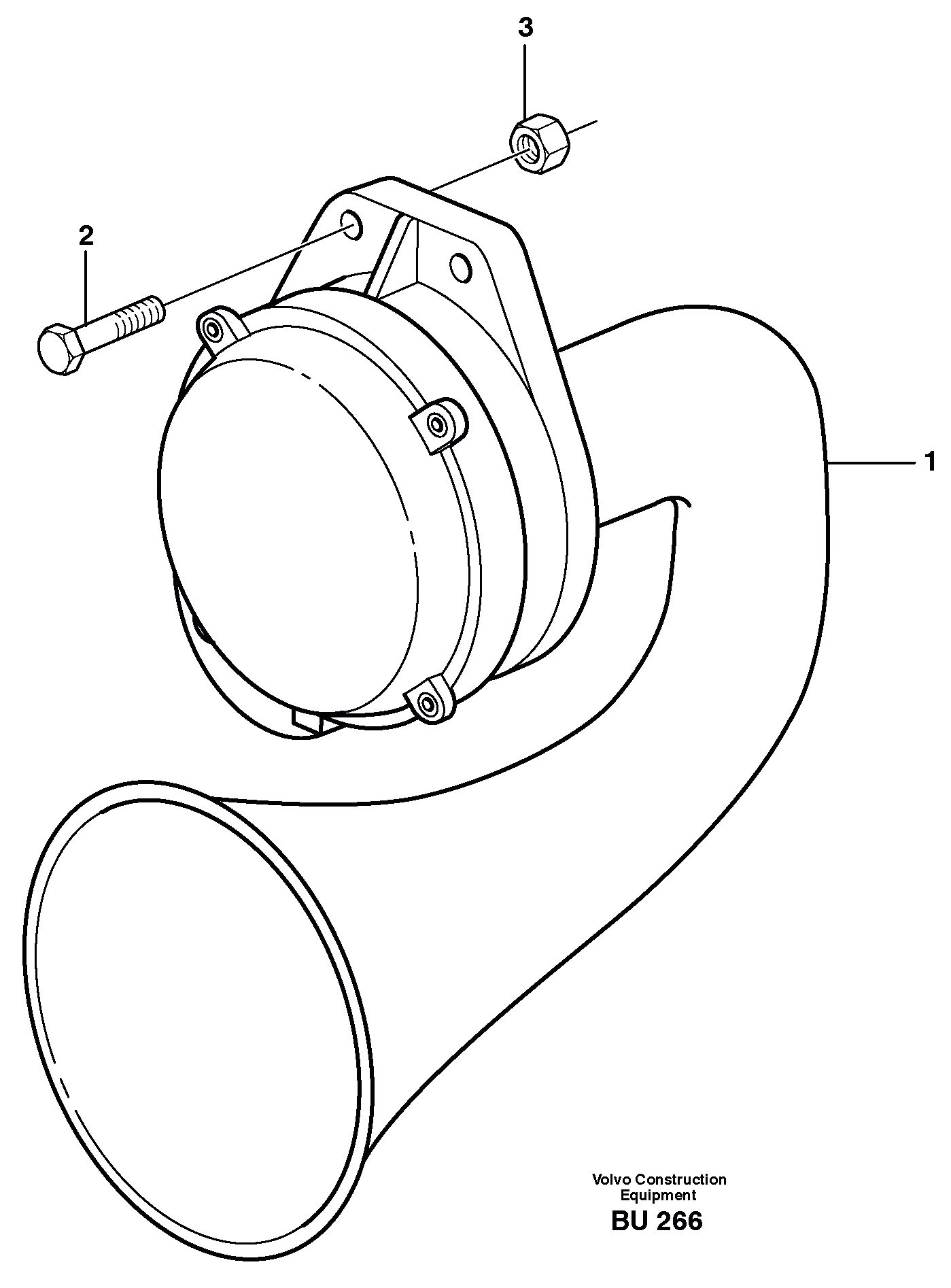 Схема запчастей Volvo A25D - 98635 Air horn A25D S/N 13001 -