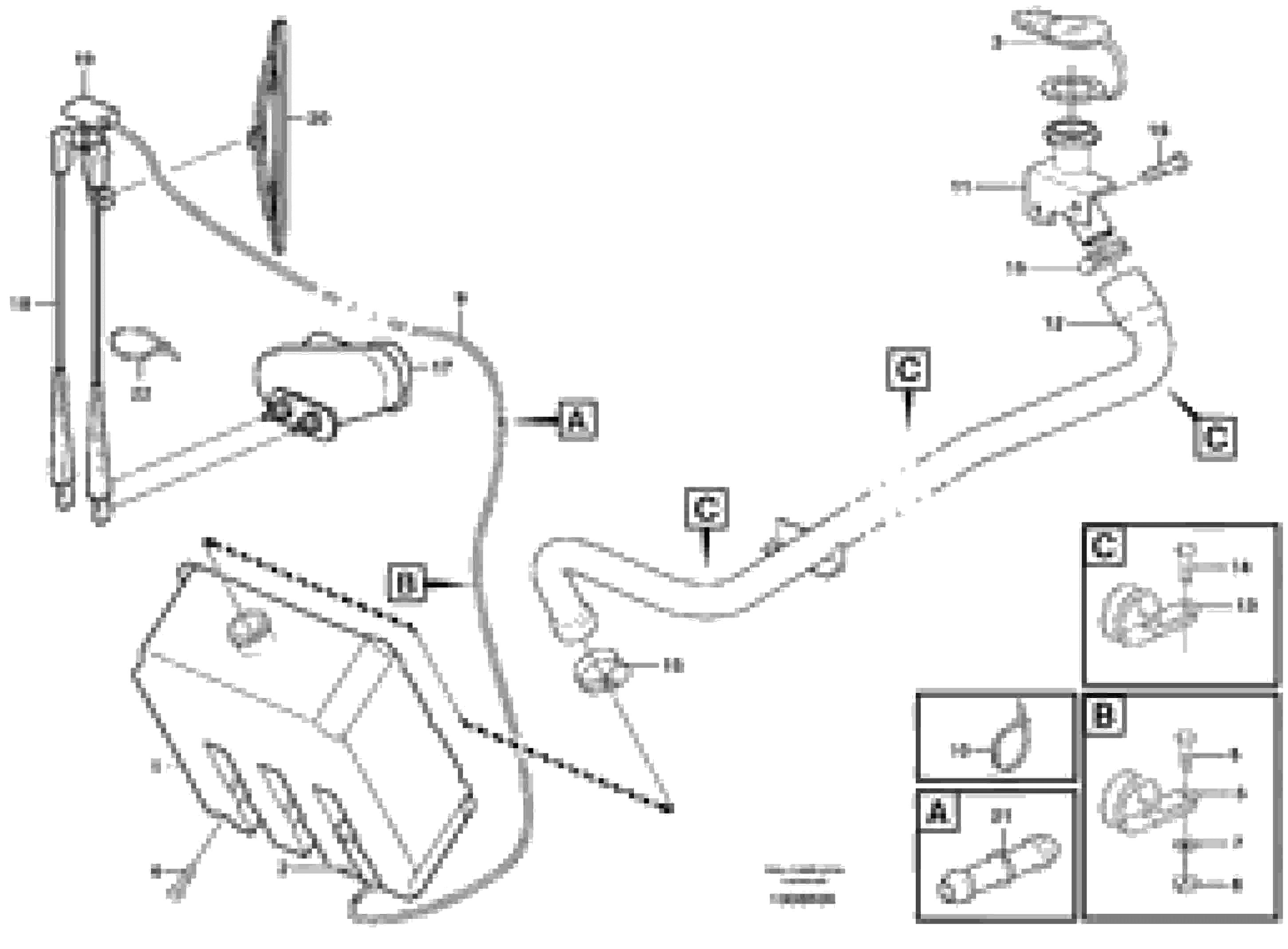 Схема запчастей Volvo A25D - 74870 Windscreen washer and wiper A25D S/N 13001 -