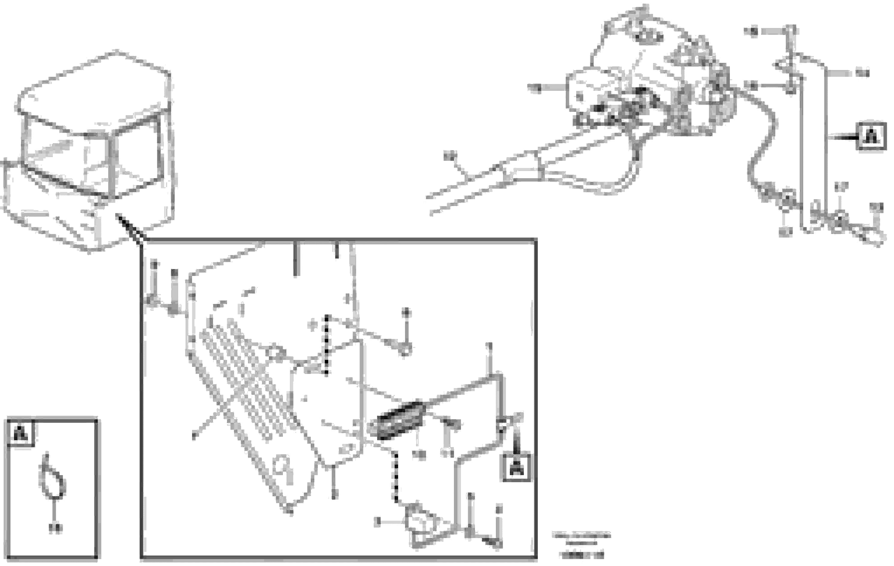 Схема запчастей Volvo A25D - 60783 Cable harness, turn-around wheel A25D S/N 13001 -