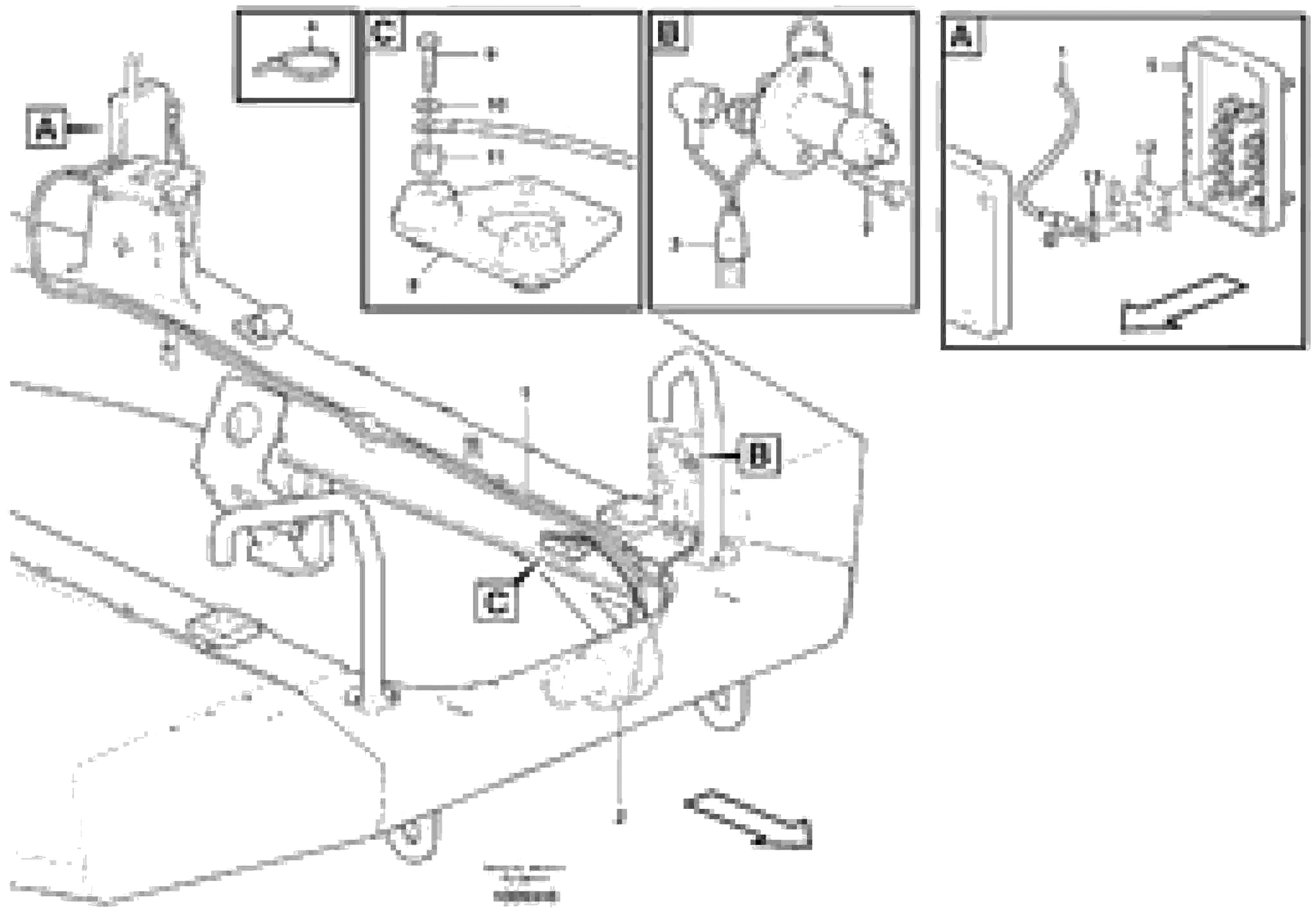 Схема запчастей Volvo A25D - 70575 Cable harnesses, enginehood A25D S/N 13001 -