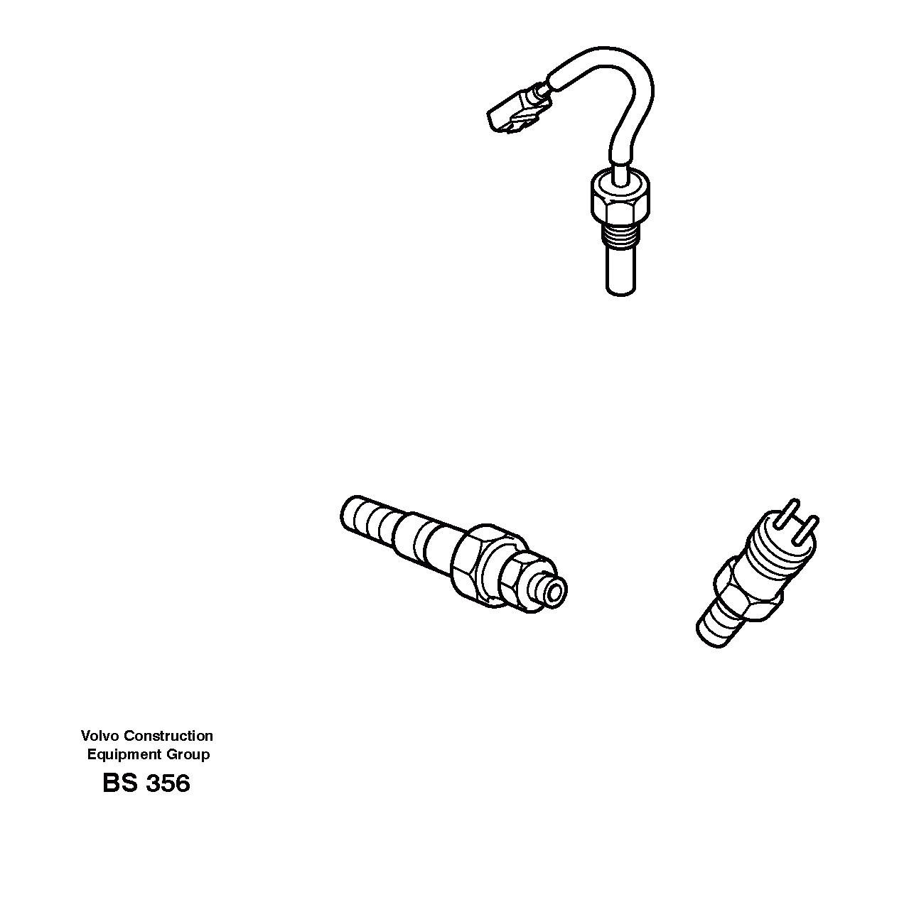 Схема запчастей Volvo A25D - 96031 Sensors, reference list A25D S/N 13001 -