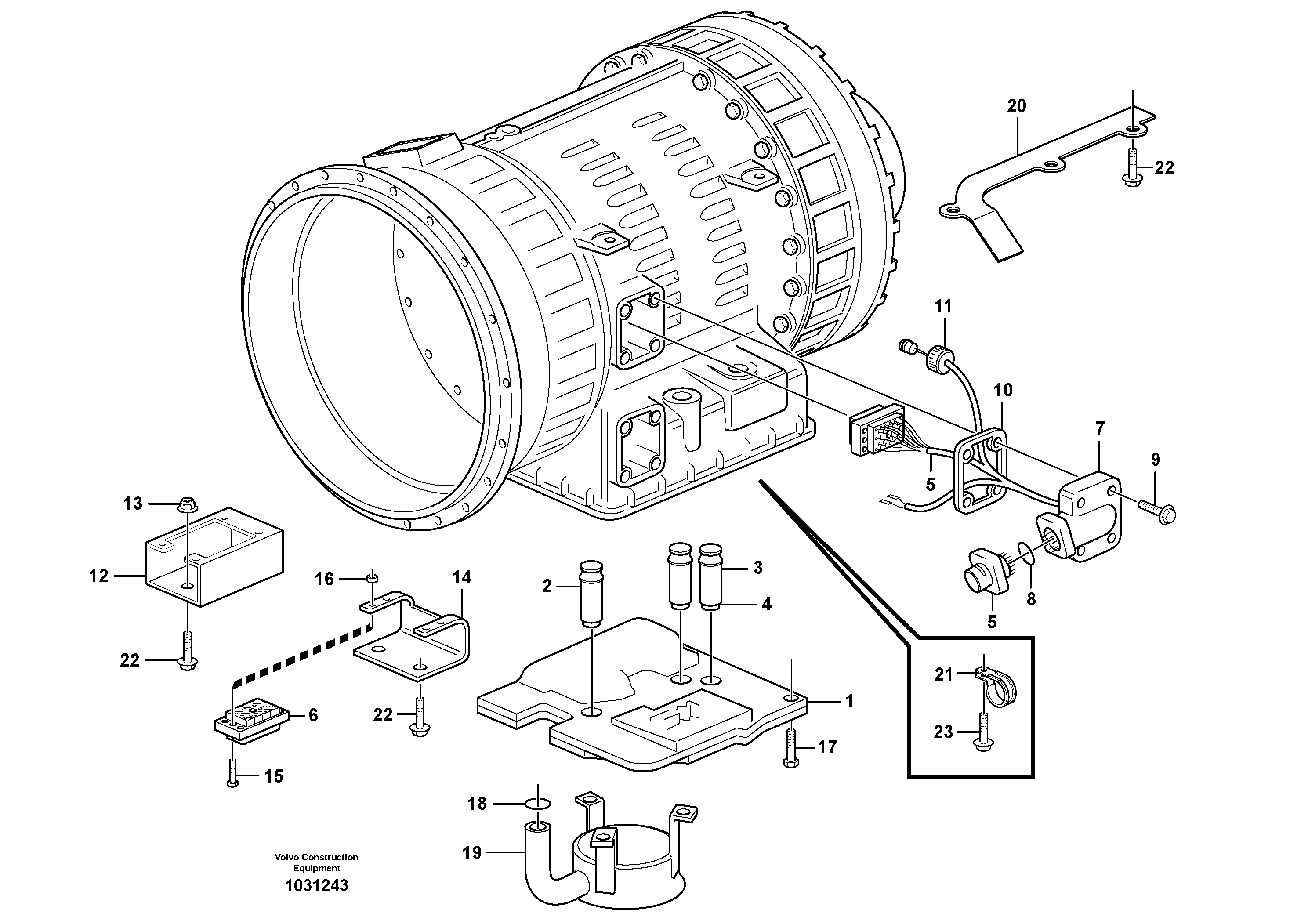 Схема запчастей Volvo A25D - 13050 Control system with fitting parts A25D S/N 13001 -