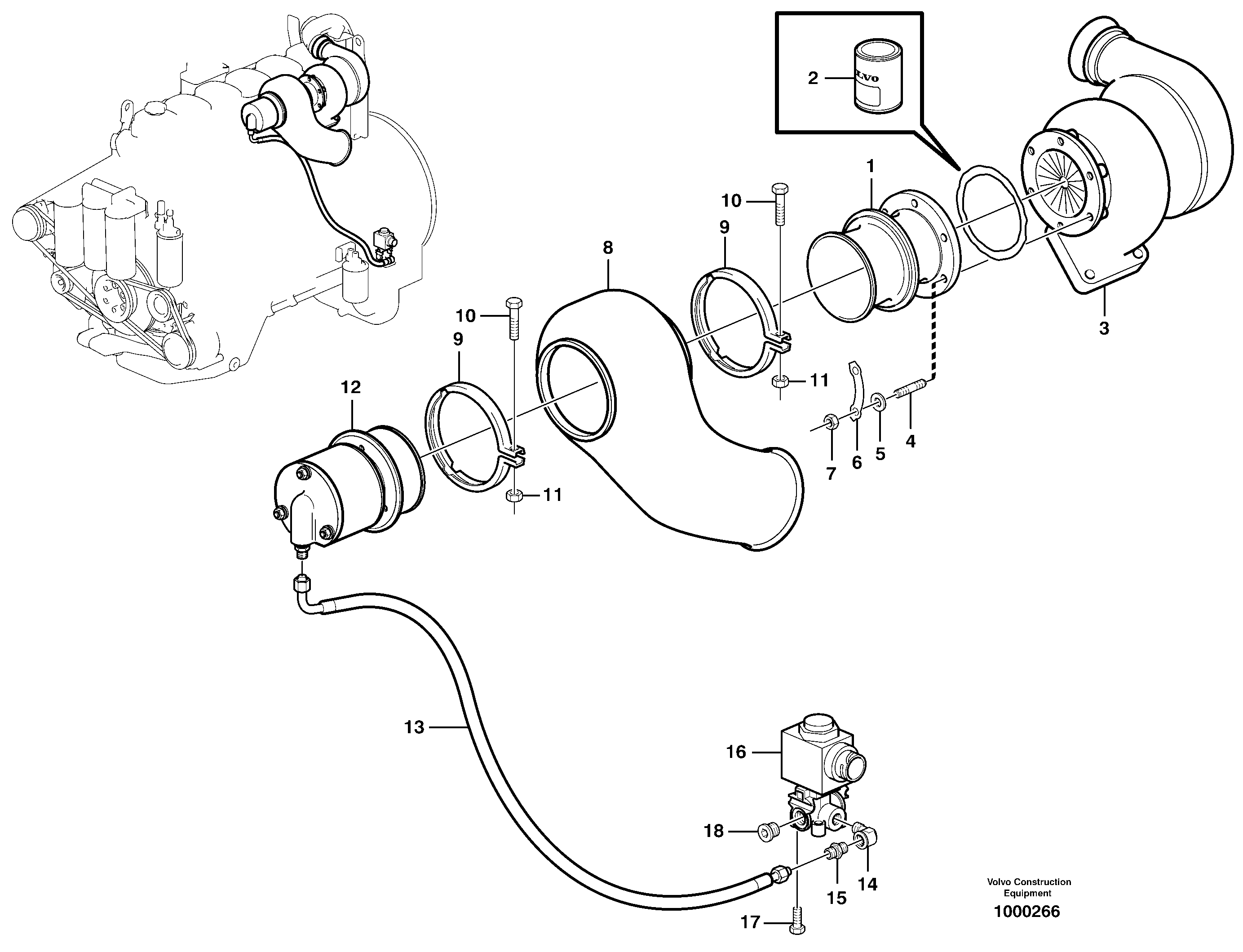 Схема запчастей Volvo A25D - 23220 Exhaust brake A25D S/N -12999, - 61118 USA