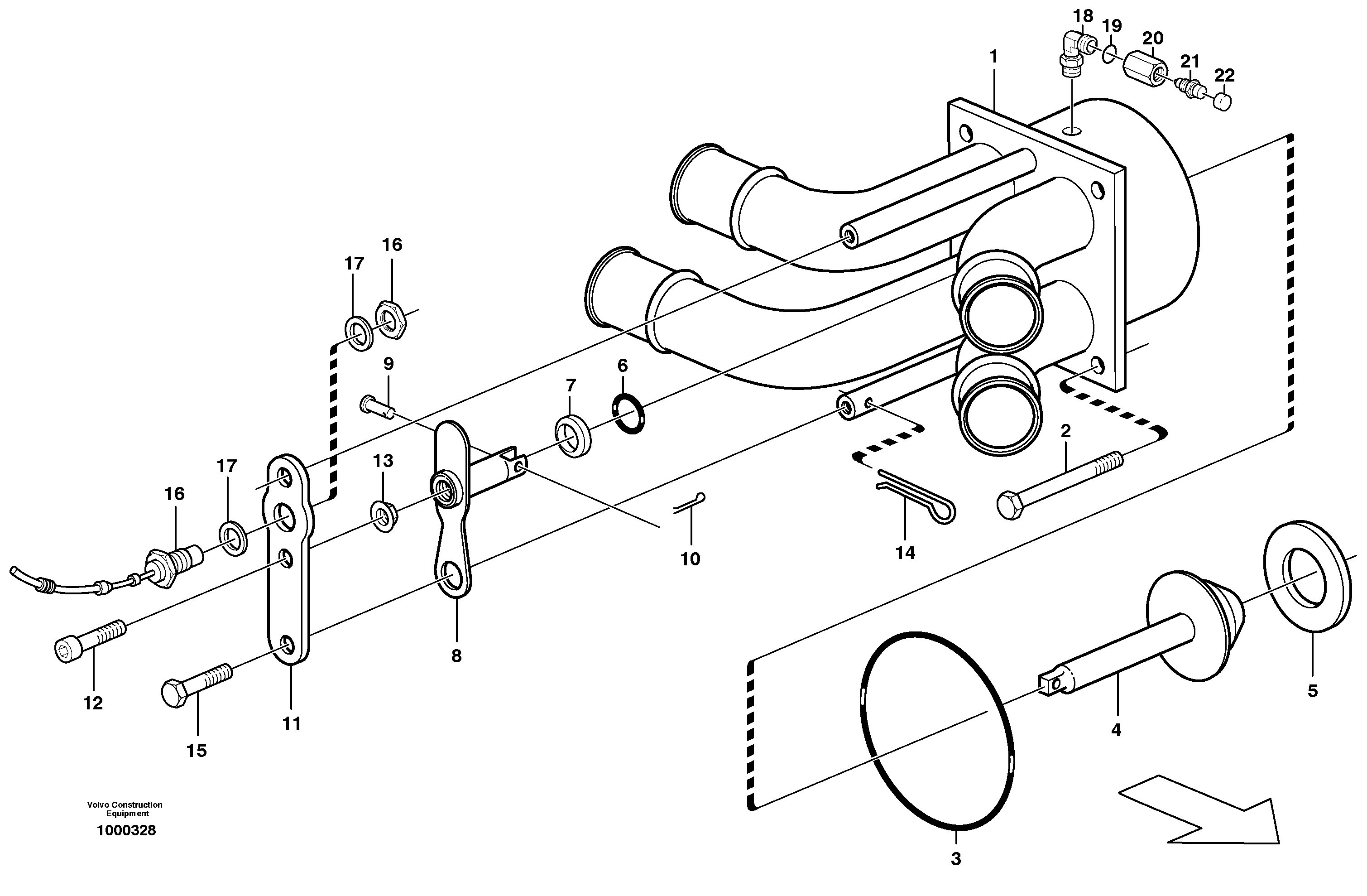 Схема запчастей Volvo A25D - 61770 Shut-off valve A25D S/N -12999, - 61118 USA