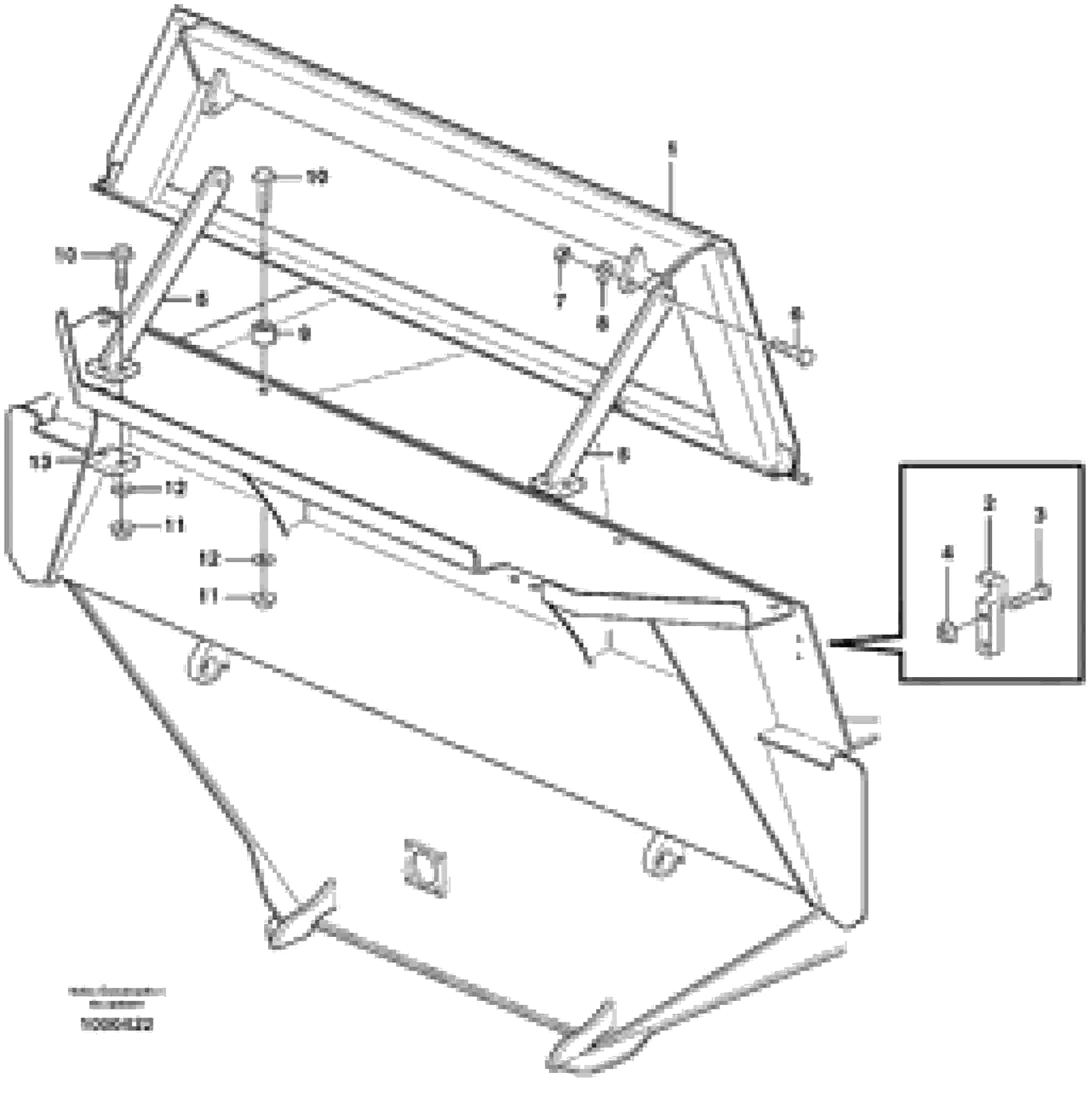 Схема запчастей Volvo A25D - 45902 Extra front spillguard A25D S/N -12999, - 61118 USA