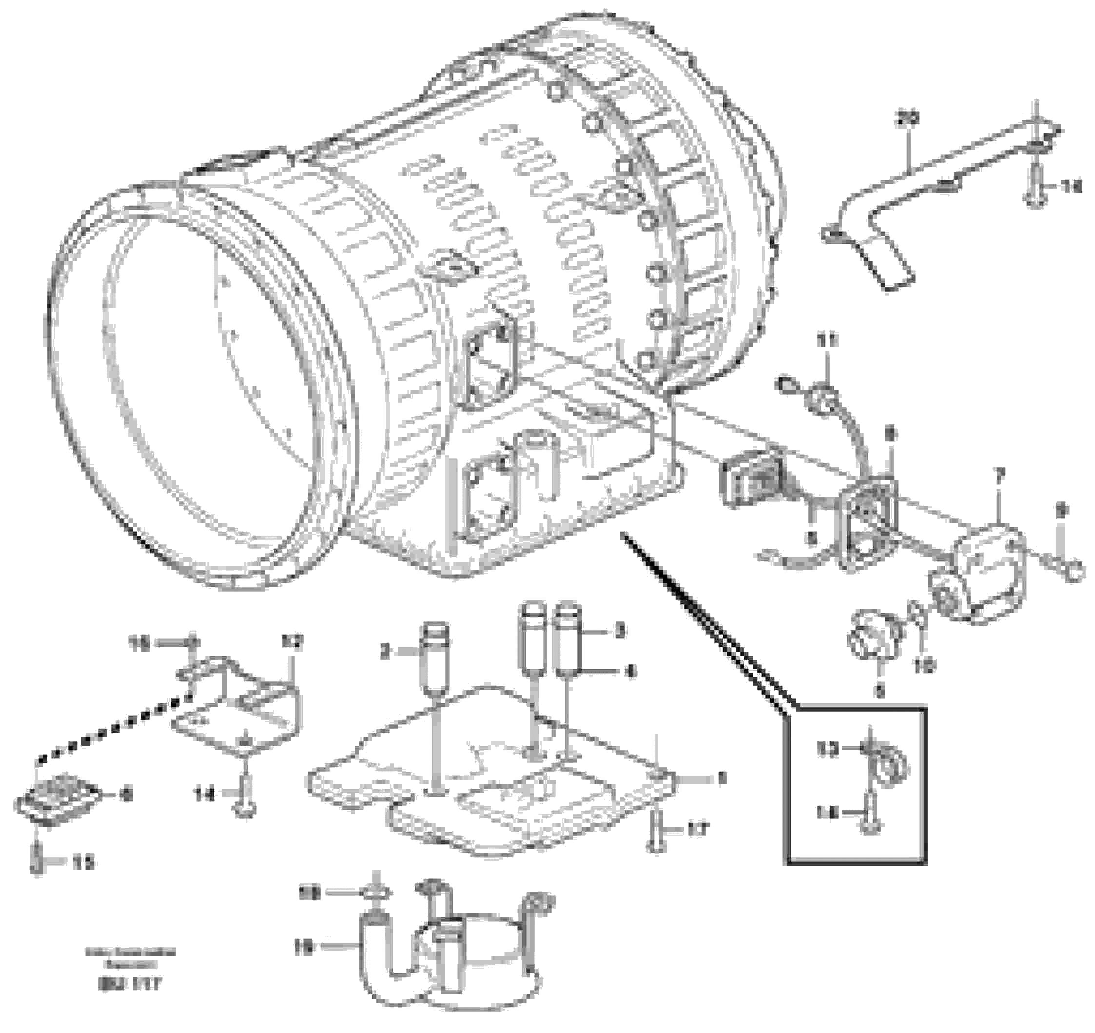 Схема запчастей Volvo A25D - 10590 Control system with fitting parts A25D S/N -12999, - 61118 USA