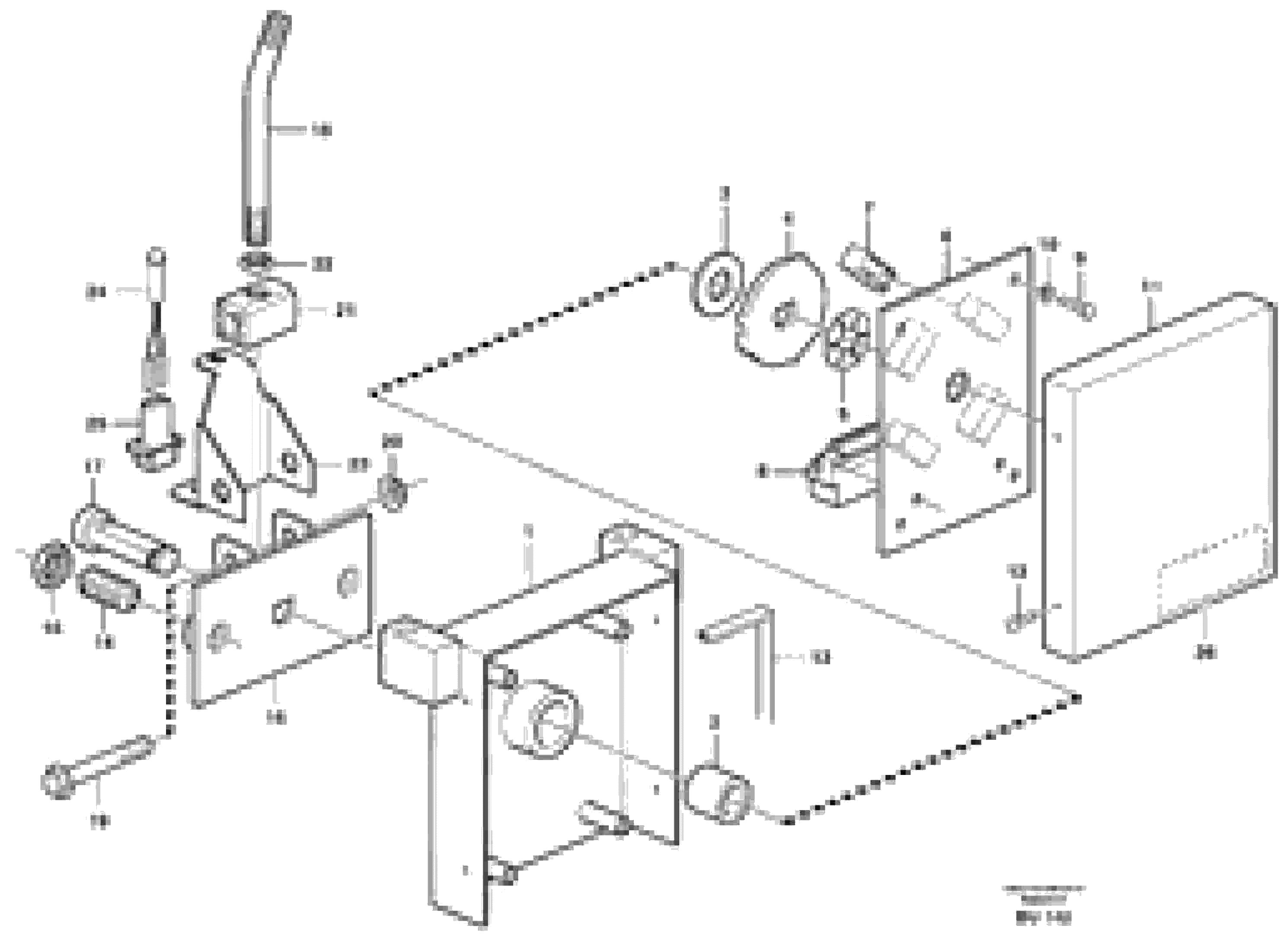 Схема запчастей Volvo A25D - 82269 Gear selector A25D S/N -12999, - 61118 USA