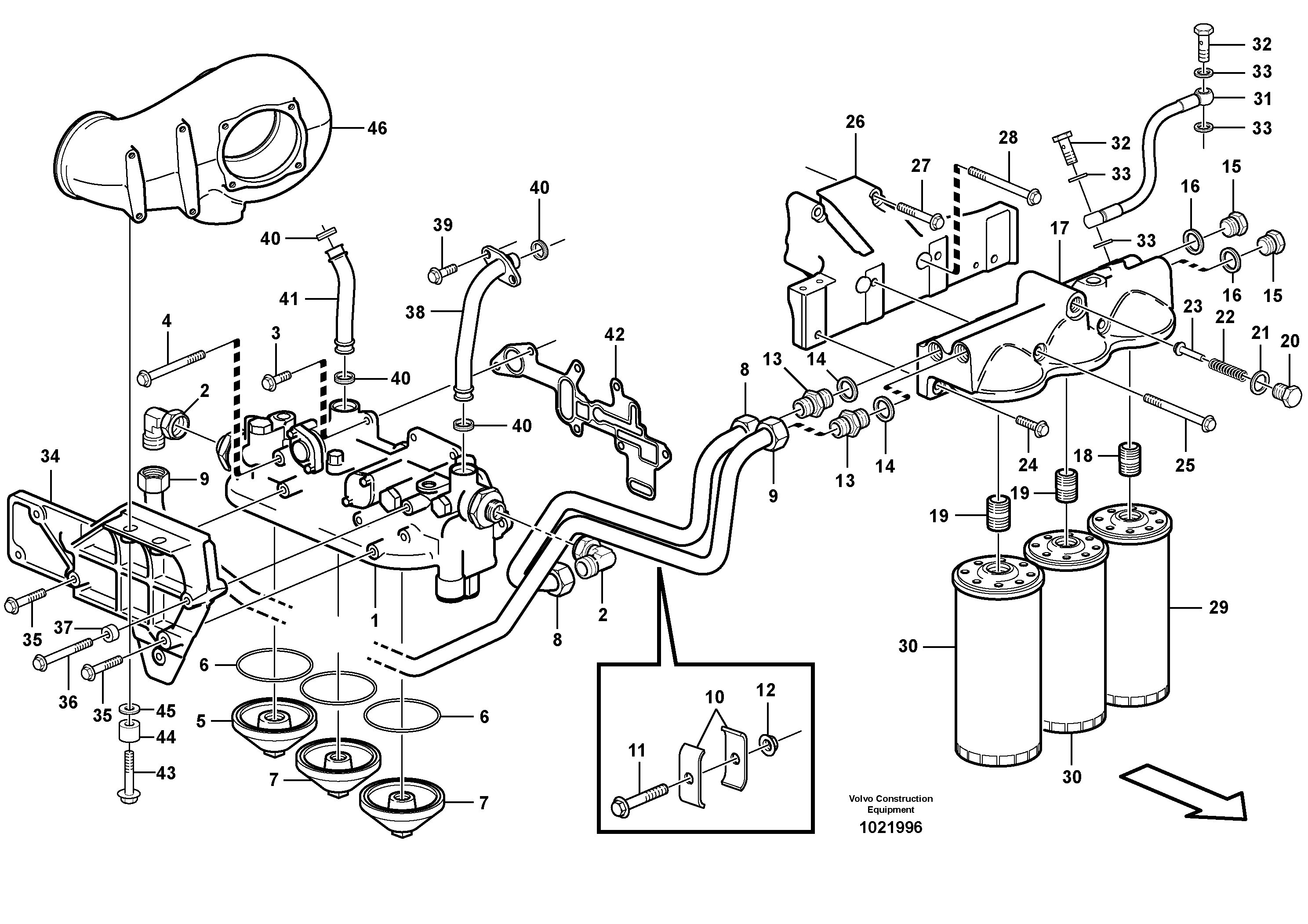 Схема запчастей Volvo A25D - 17850 Фильтр масляный A25D S/N 13001 -