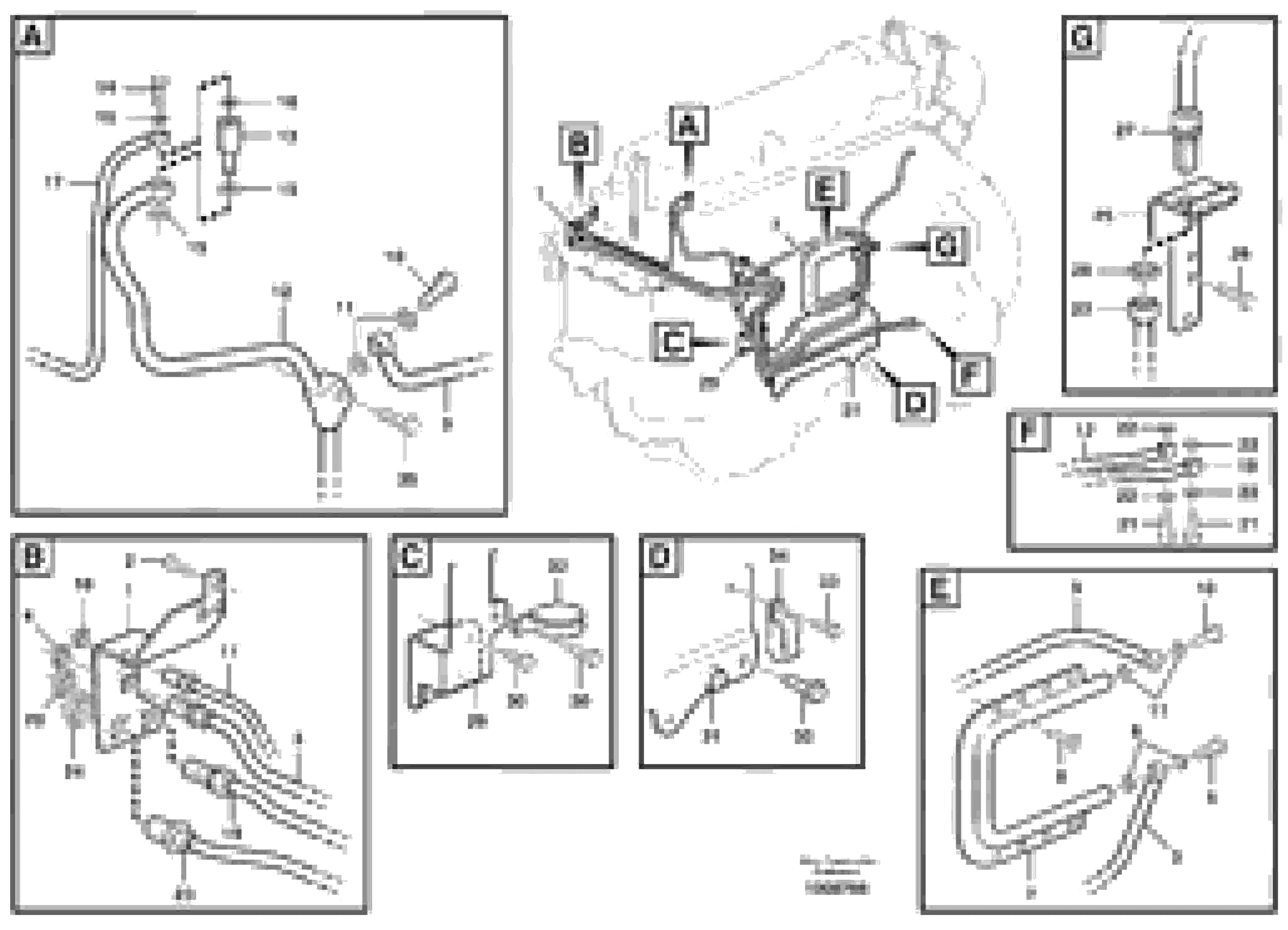 Схема запчастей Volvo A25D - 89884 Fuel pipes, fuel pump A25D S/N 13001 -