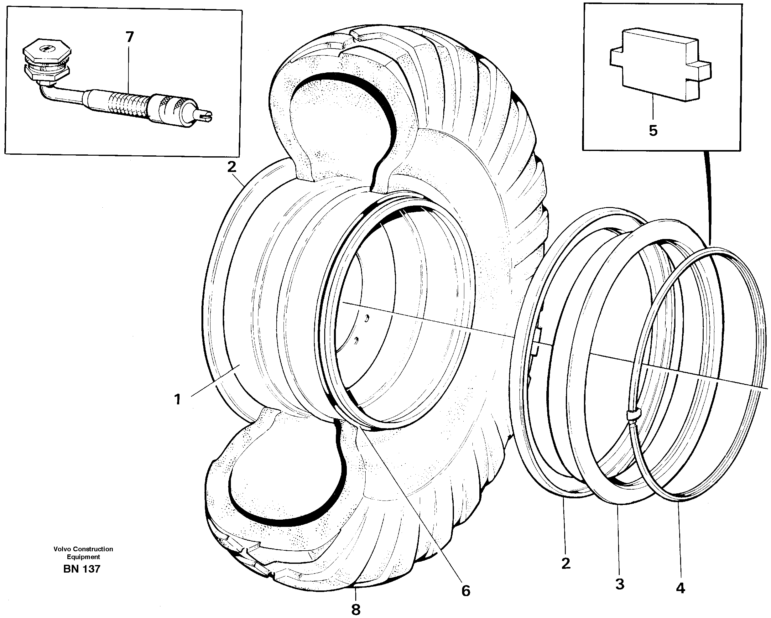 Схема запчастей Volvo A25C - 100313 Wheels A25C