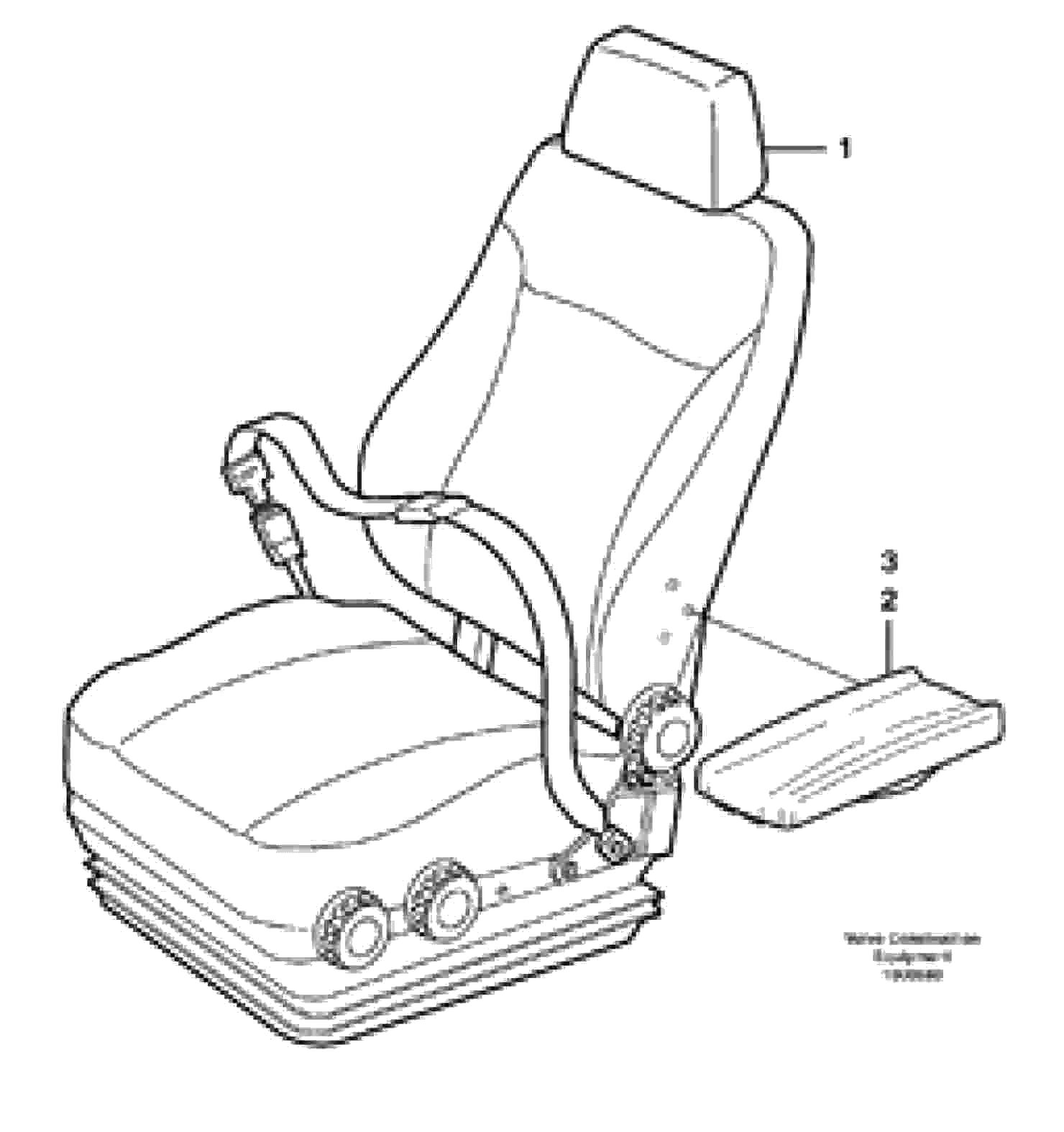 Схема запчастей Volvo A25C - 21909 Operators seat A25C