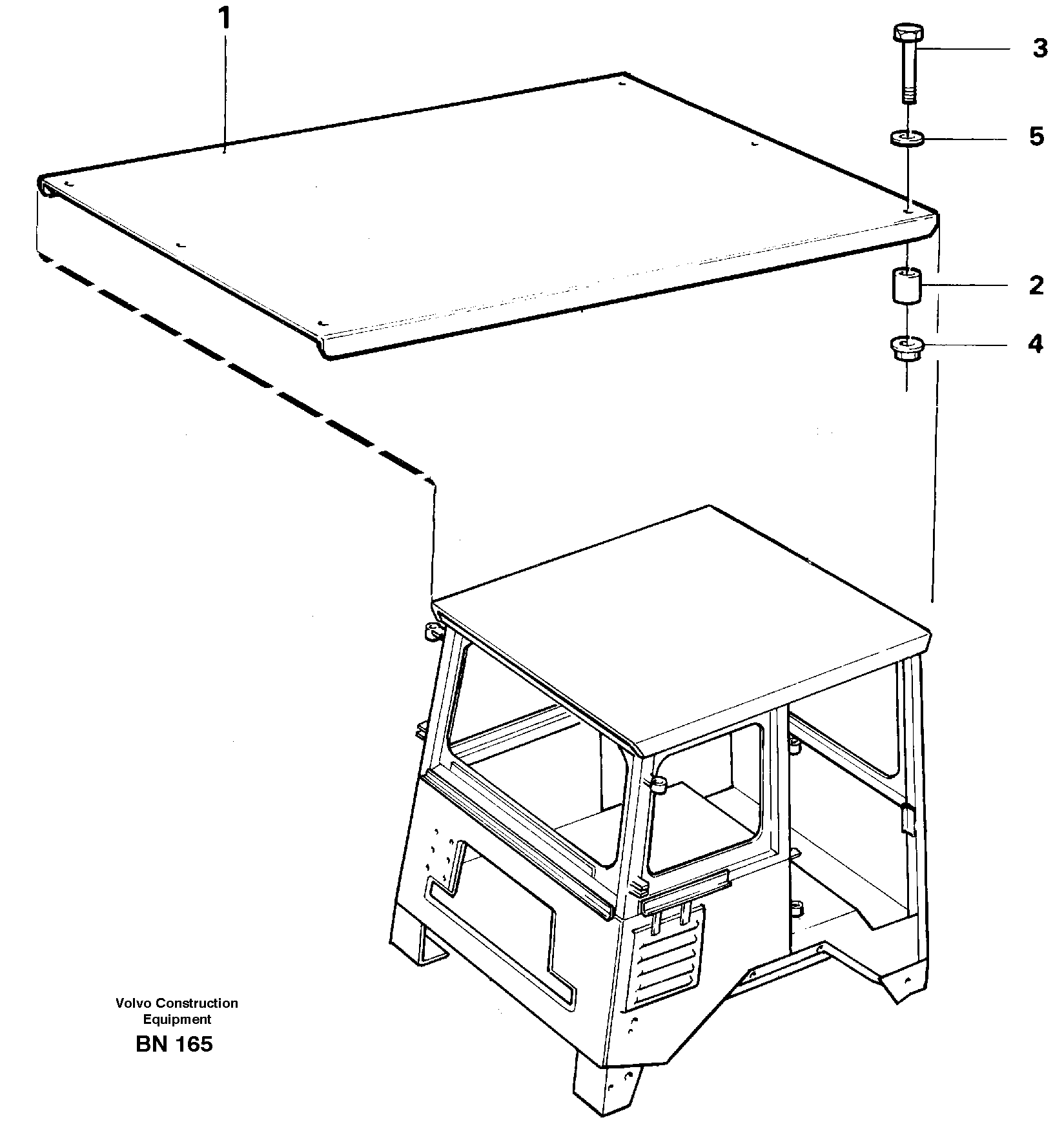 Схема запчастей Volvo A25C - 63257 Protecting roof Std Usa A25C