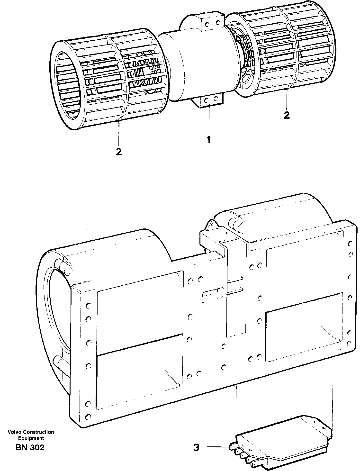 Схема запчастей Volvo A25C - 26608 Fan A25C