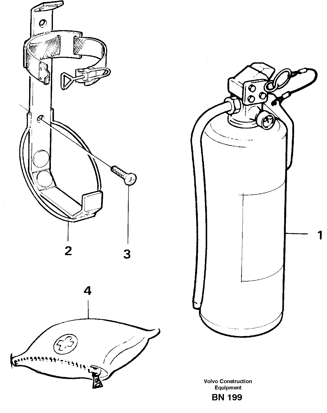 Схема запчастей Volvo A25C - 25236 Emergency equipment A25C
