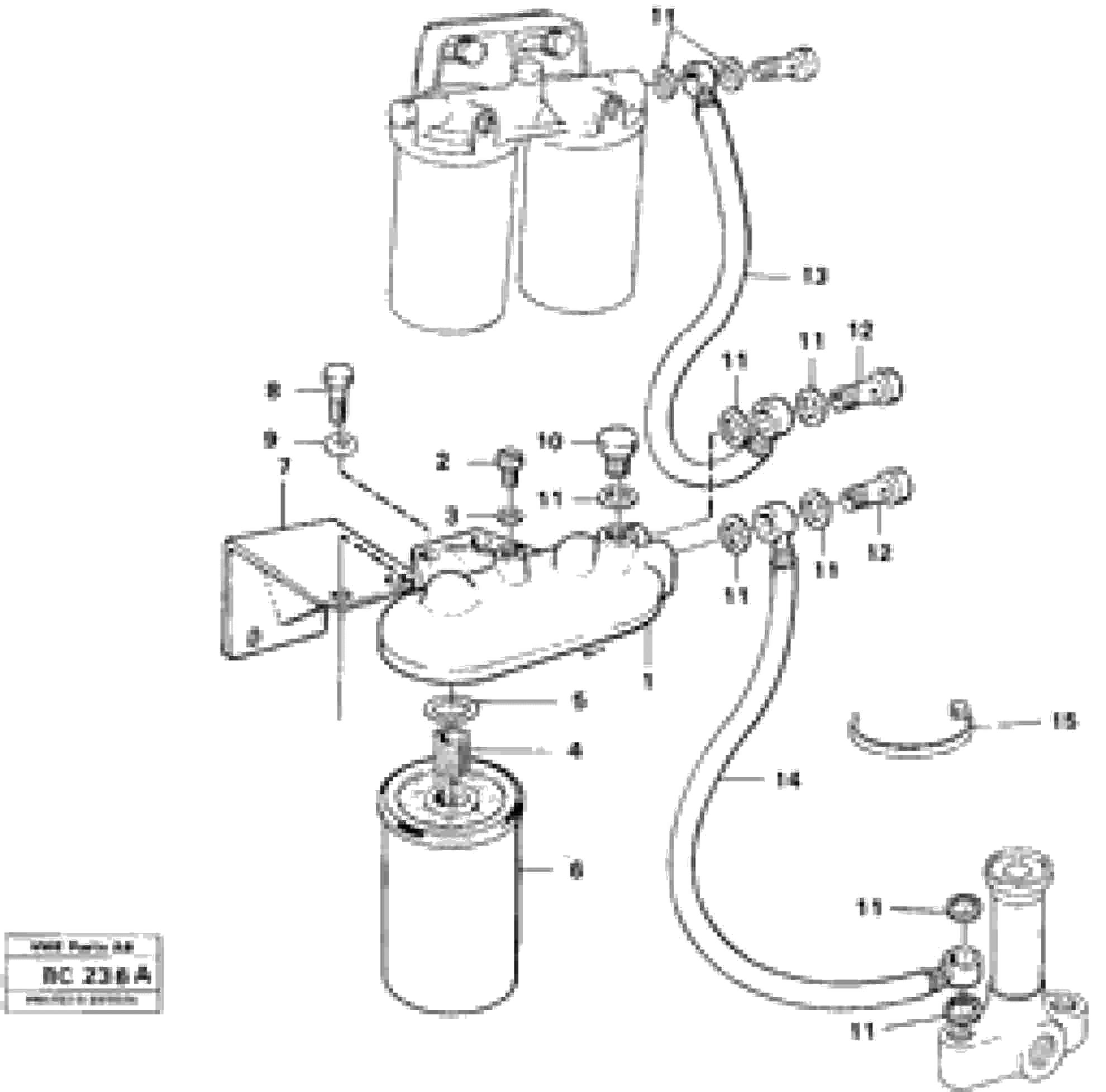 Схема запчастей Volvo A25C - 30942 Extra fuel filter A25C VOLVO BM VOLVO BM A25C SER NO - 10256/ - 60911