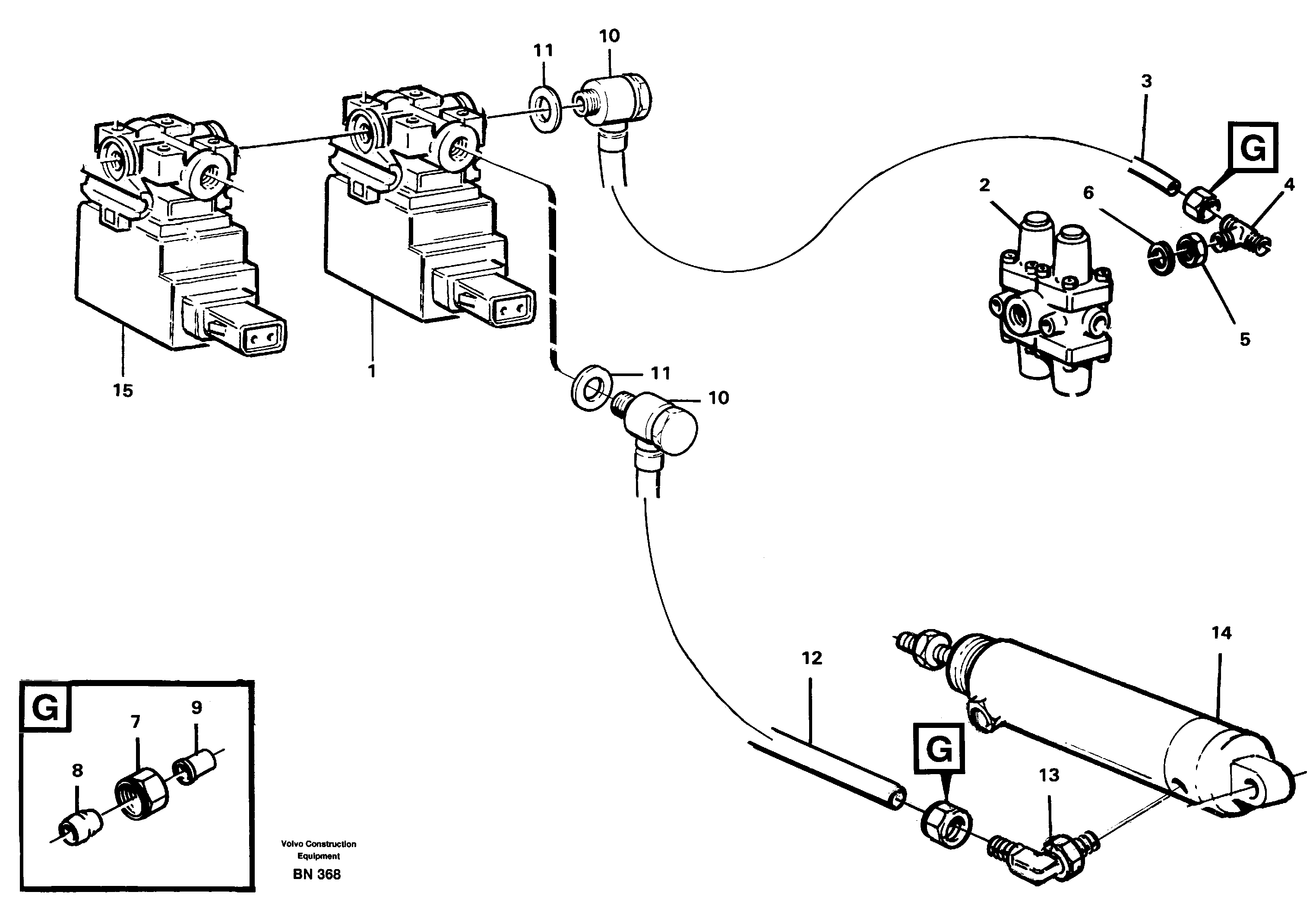 Схема запчастей Volvo A25C - 35199 Compr. air system, throttle control A25C