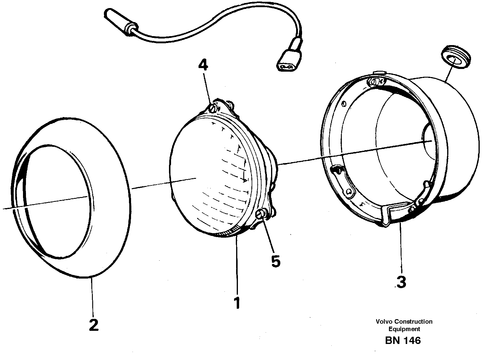 Схема запчастей Volvo A25C - 104353 Headlight A25C