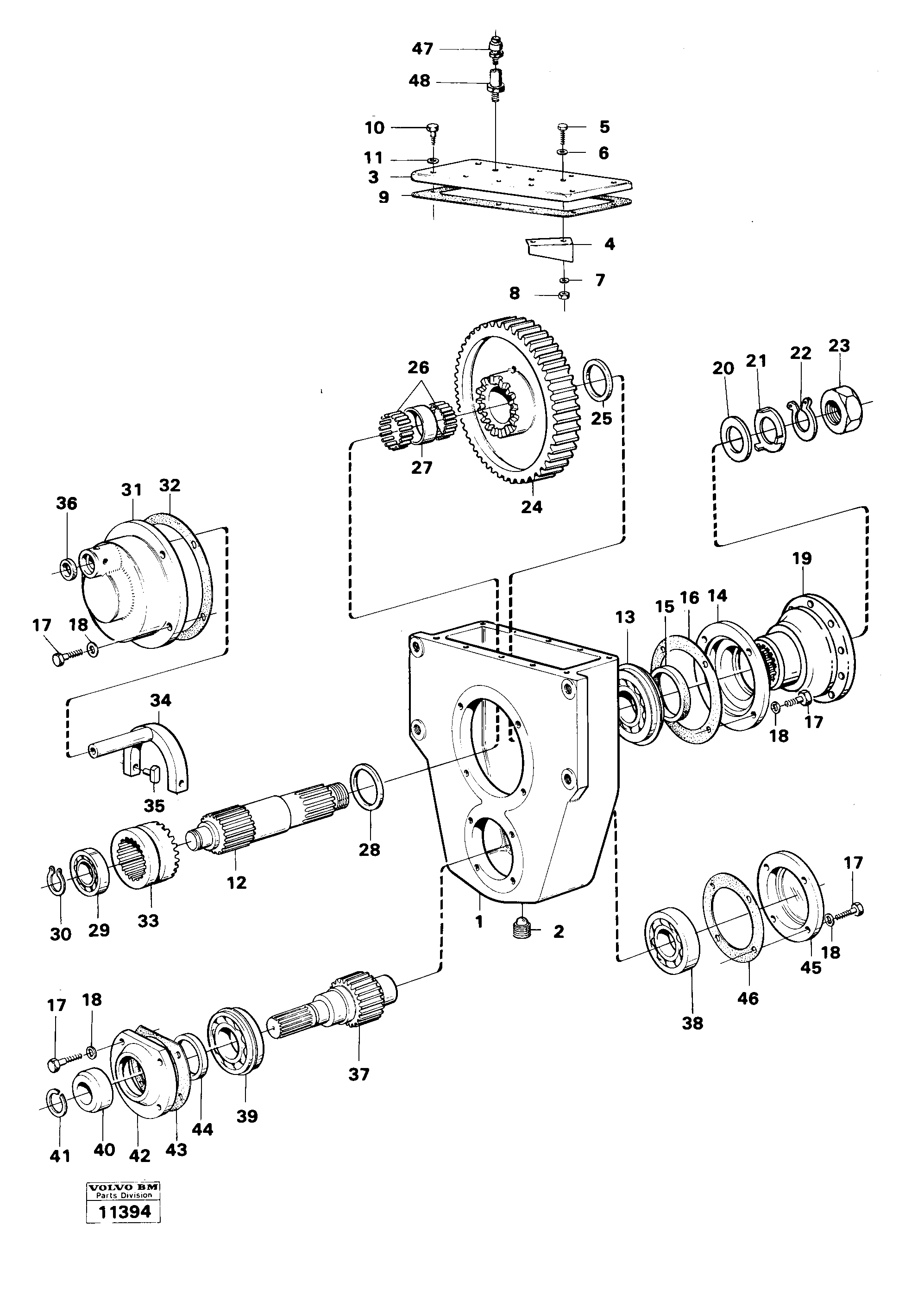 Схема запчастей Volvo 861 861 - 42211 Редуктор 