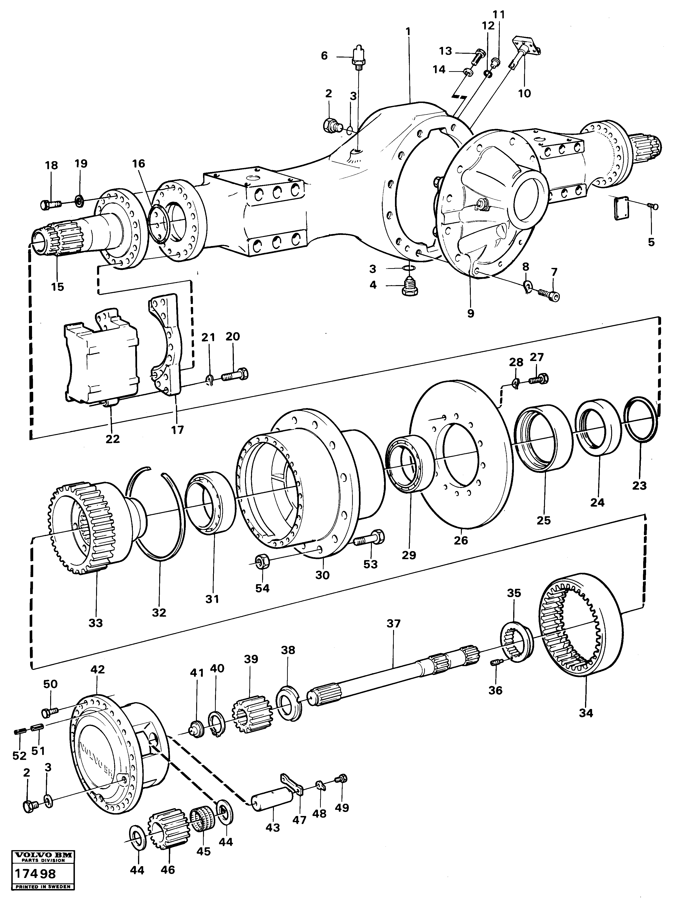 Схема запчастей Volvo 861 861 - 89518 Planet shaft ah 54d 6x6 