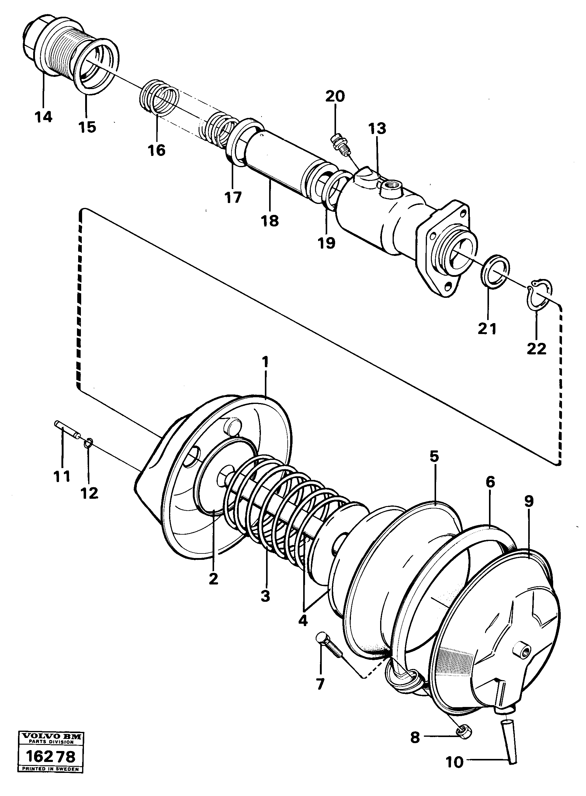 Схема запчастей Volvo 861 861 - 11663 Brake unit 