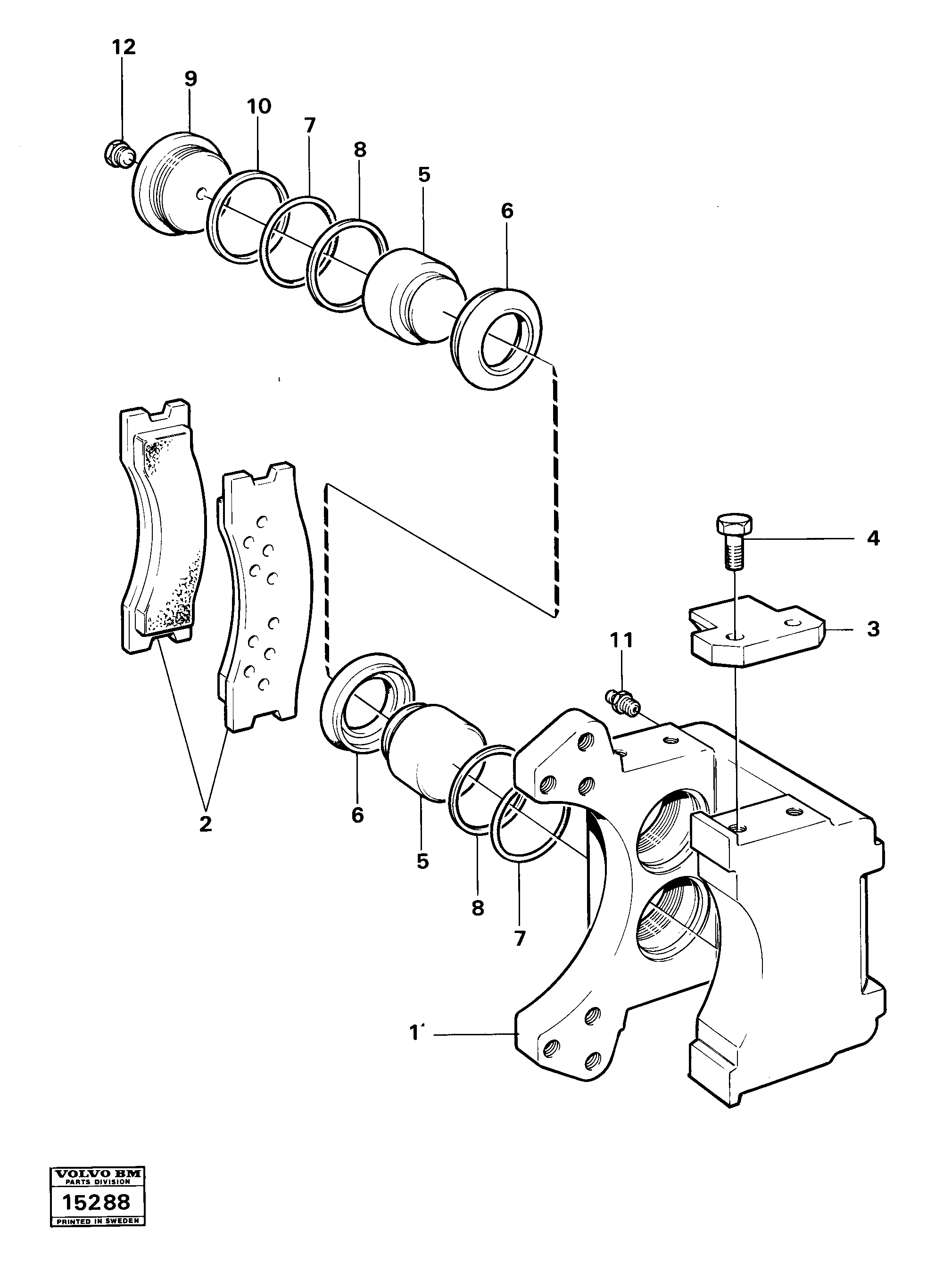 Схема запчастей Volvo 861 861 - 11669 Disc brake 