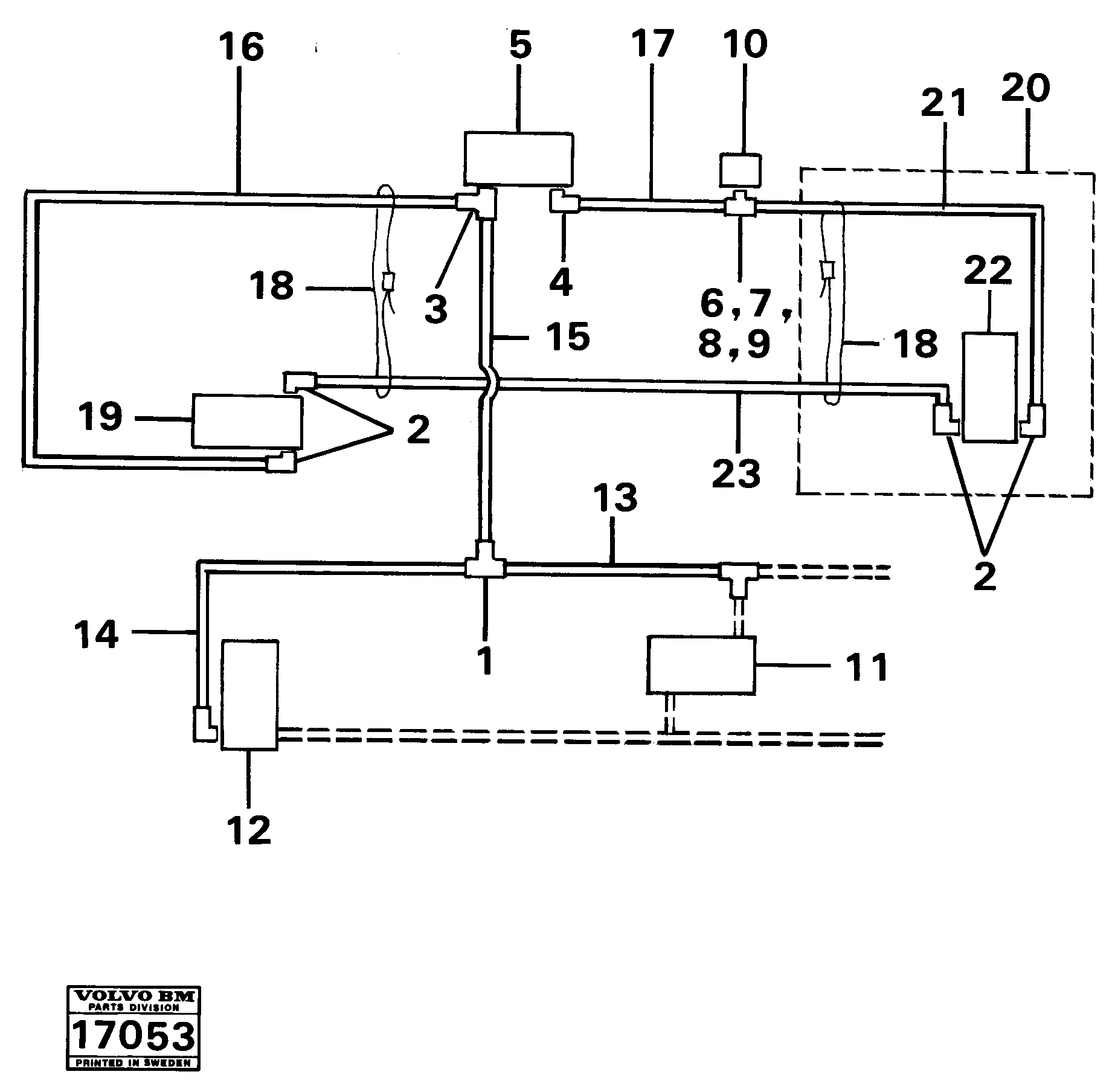 Схема запчастей Volvo 861 861 - 505 Control duming pipe work 99019, 90365 