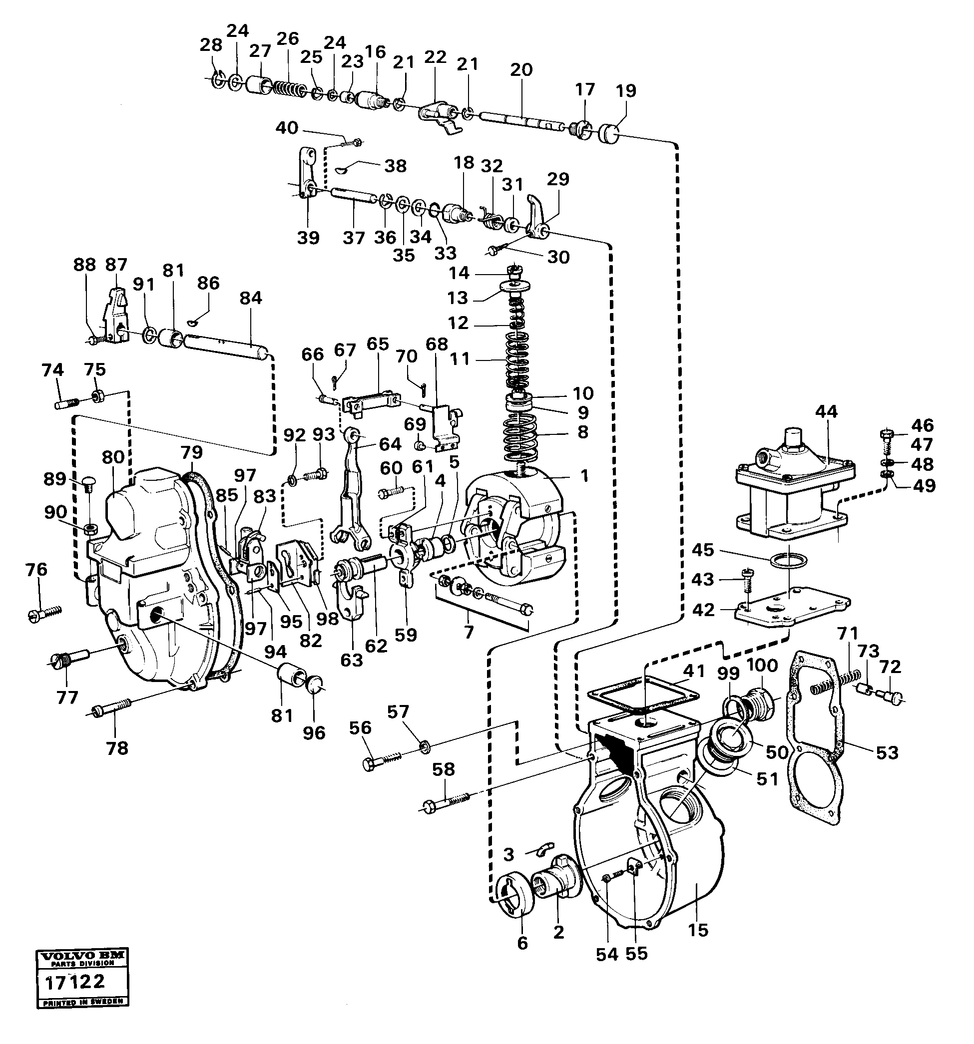 Схема запчастей Volvo 861 861 - 67451 Centrifugal governor 