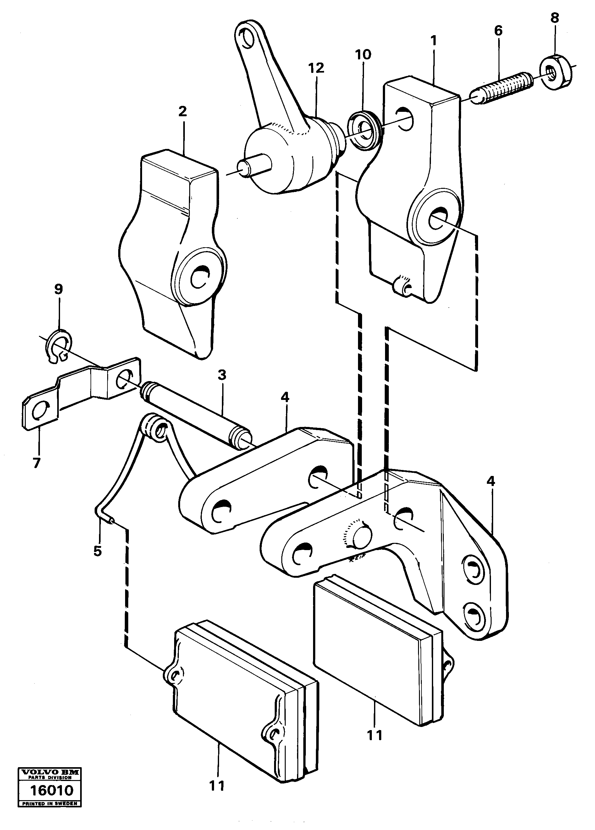 Схема запчастей Volvo 5350 5350 - 2122 Disc brake tillv nr -1616 