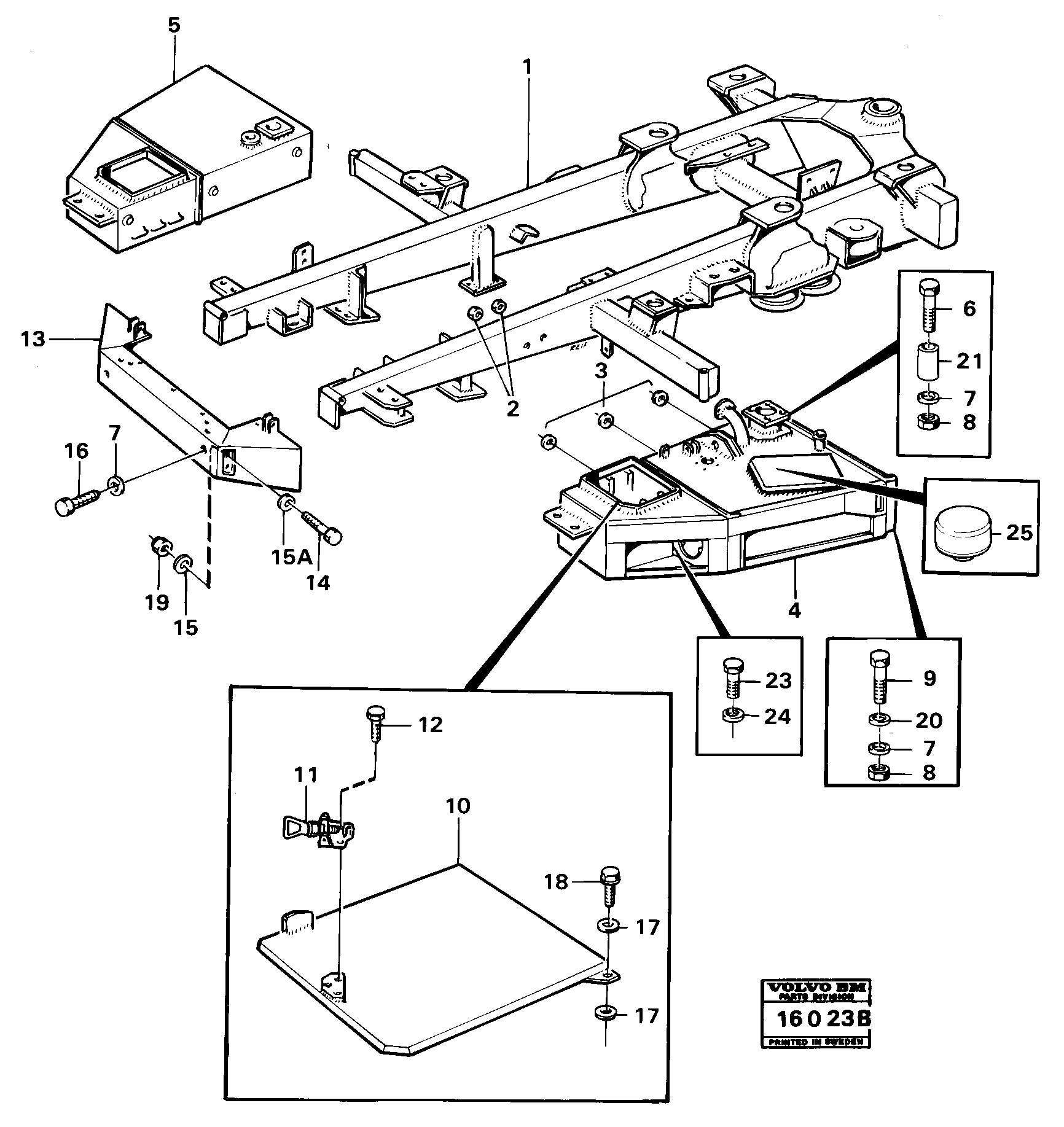 Схема запчастей Volvo 5350 5350 - 24378 Frame for tractor 