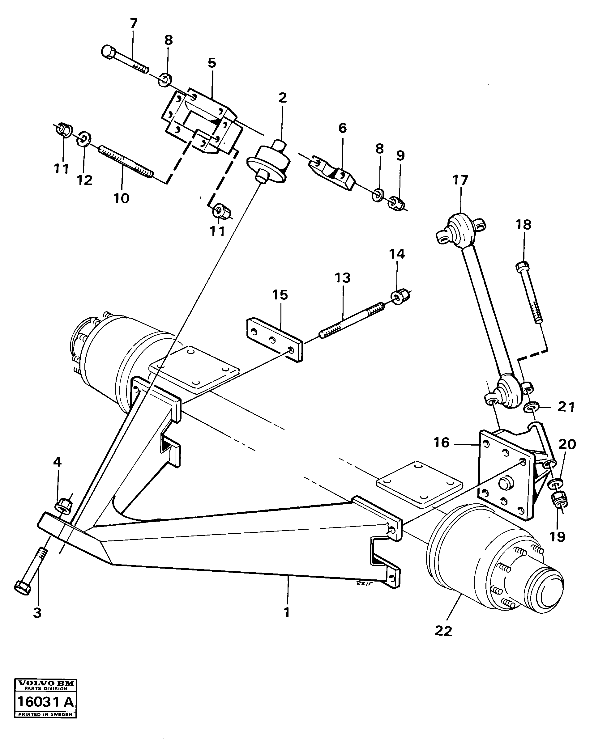 Схема запчастей Volvo 5350 5350 - 18687 Running shaft, fitting 