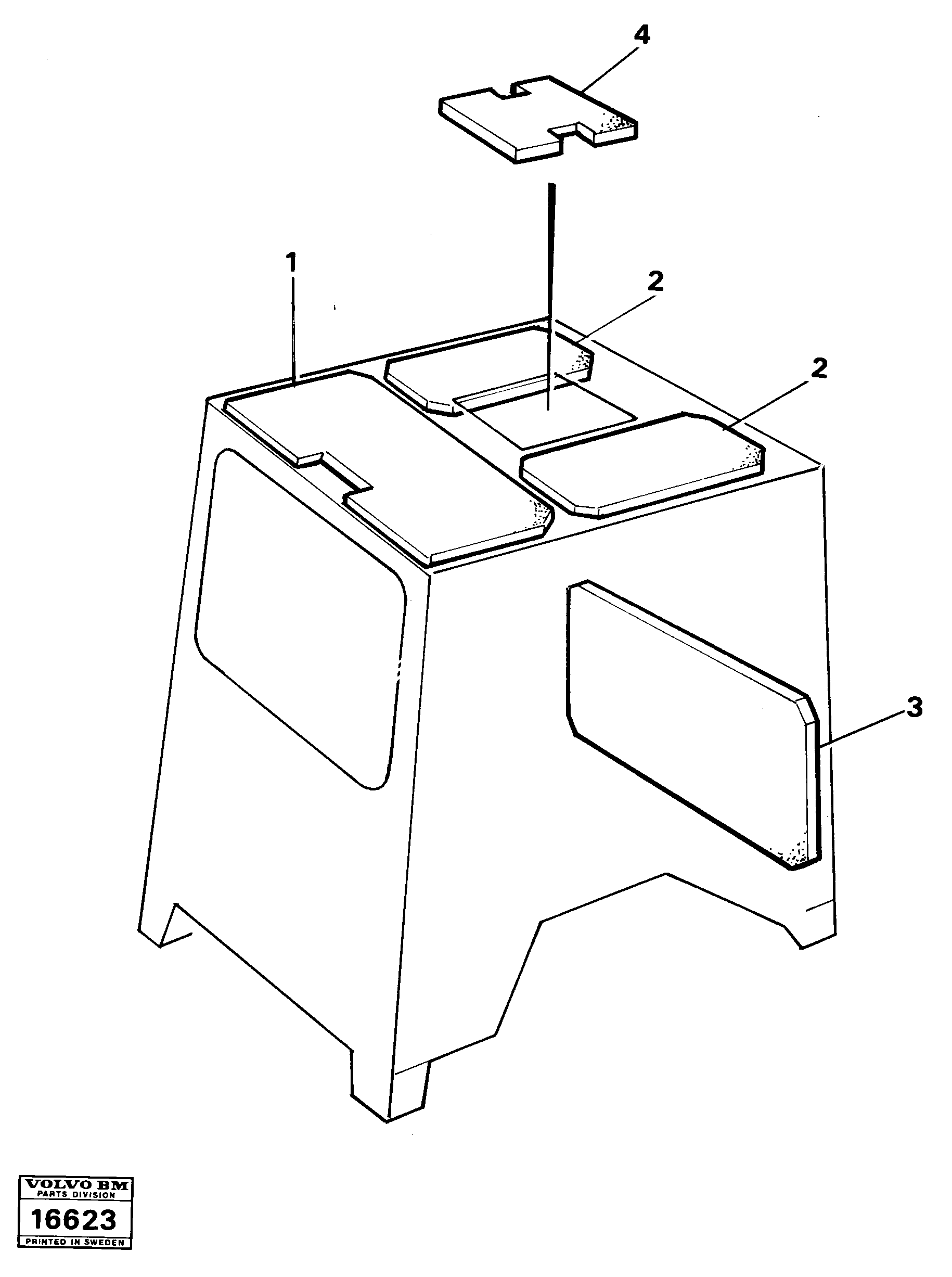Схема запчастей Volvo 5350 5350 - 22550 Insulation, drivers cab 